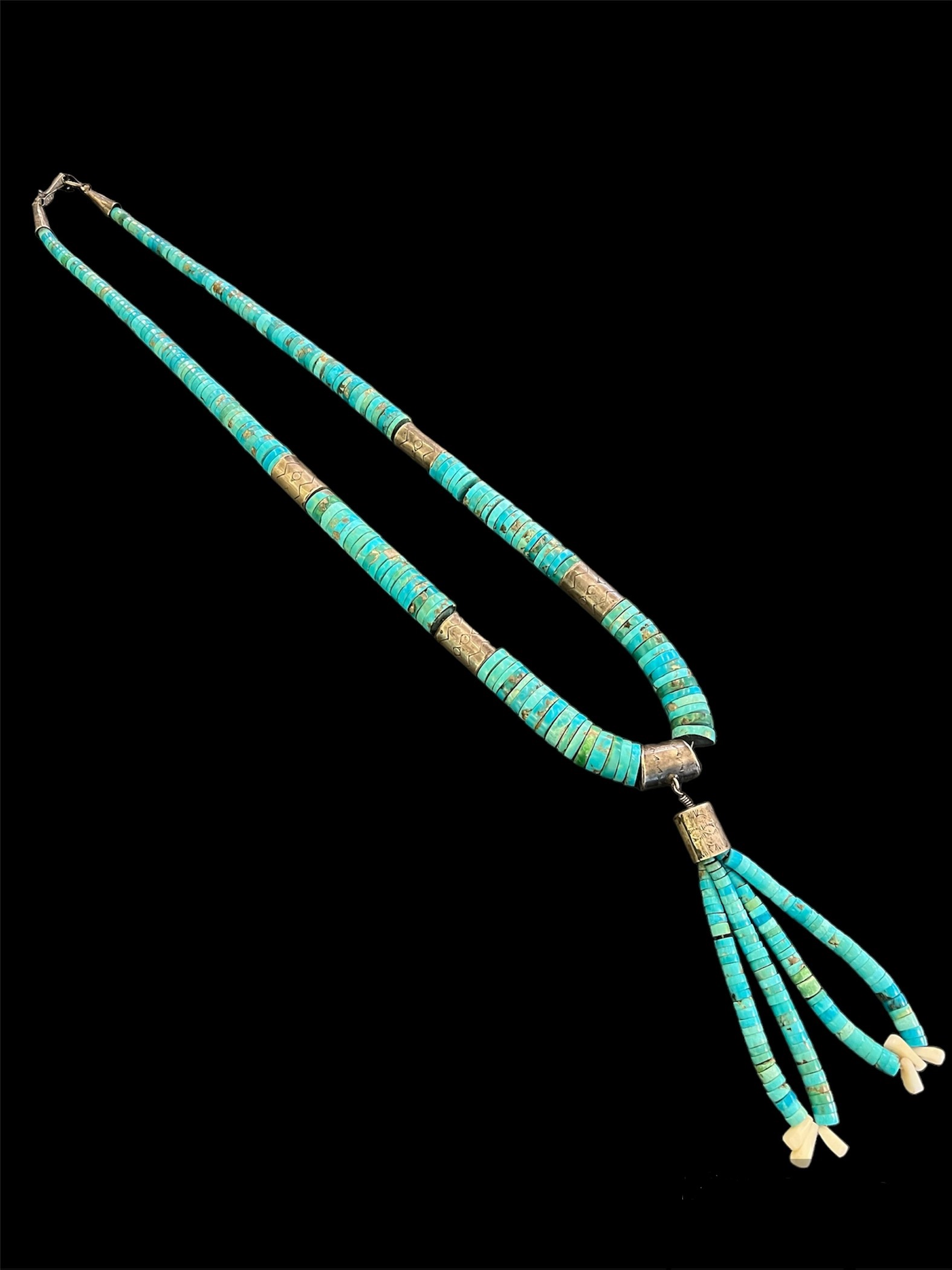 Vintage Turquoise Heishi Jacla Necklace