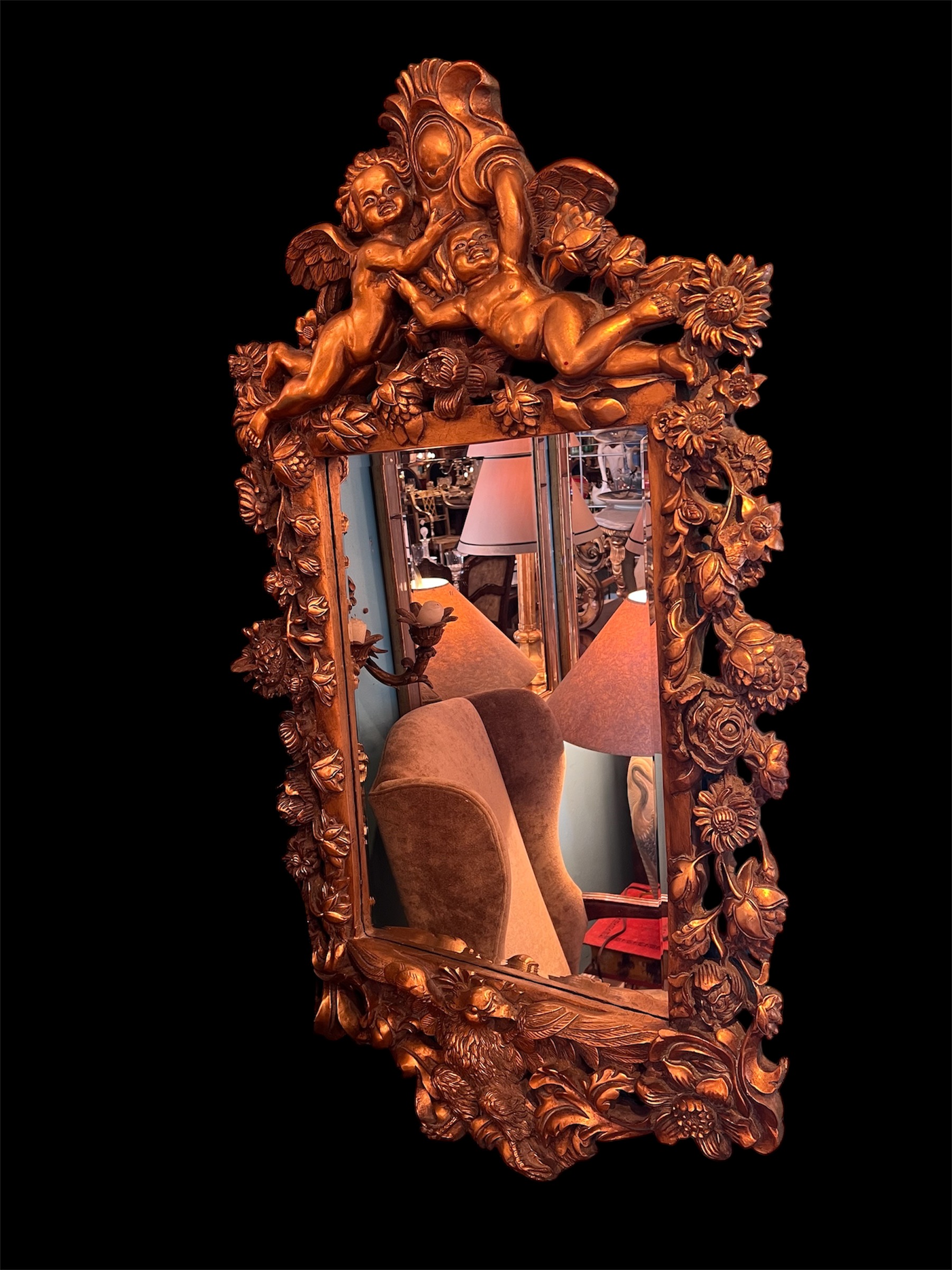 Vintage Gilt Cherub Mirror