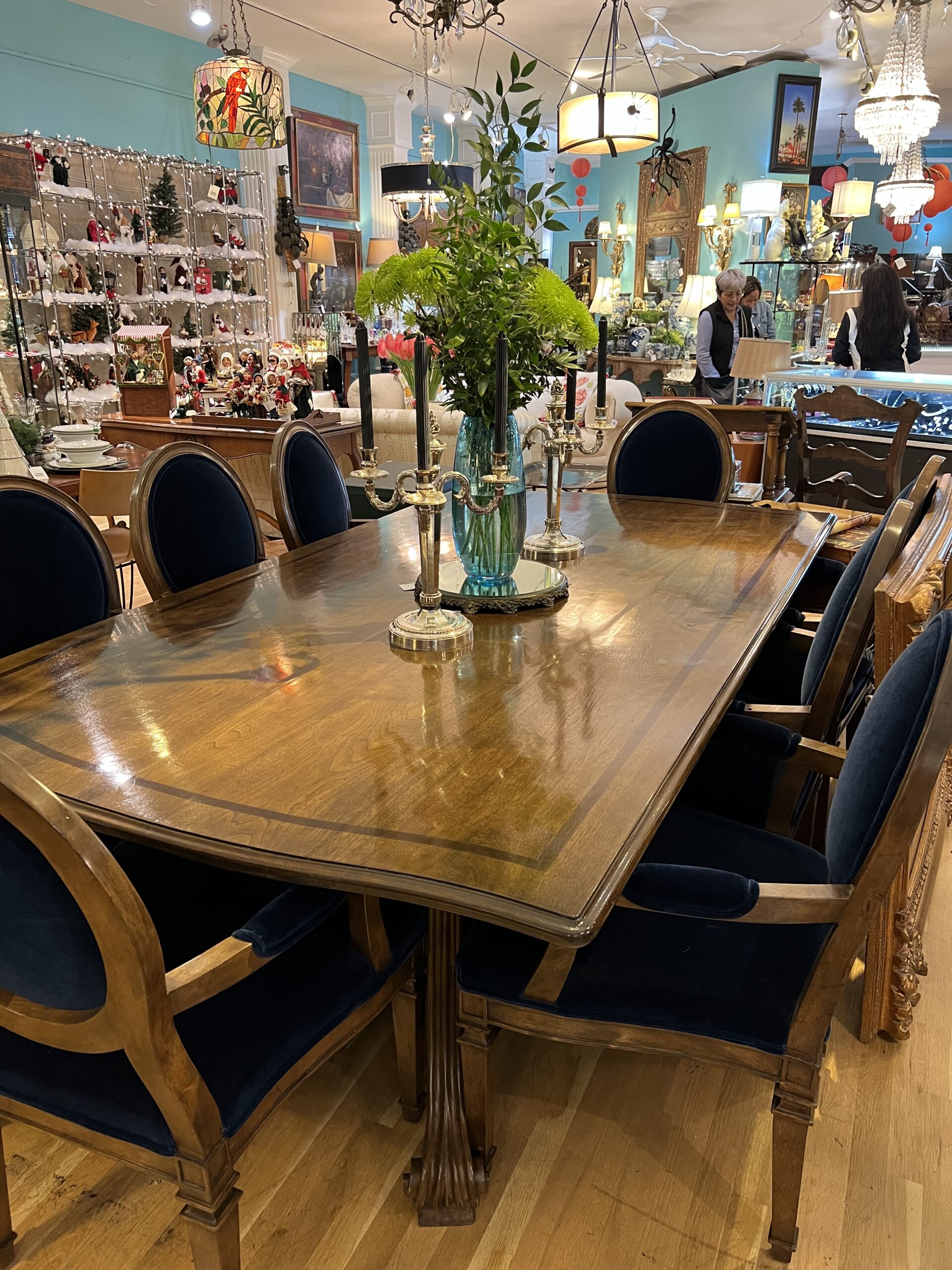 Solid Wood Dining Table Inlaid Top