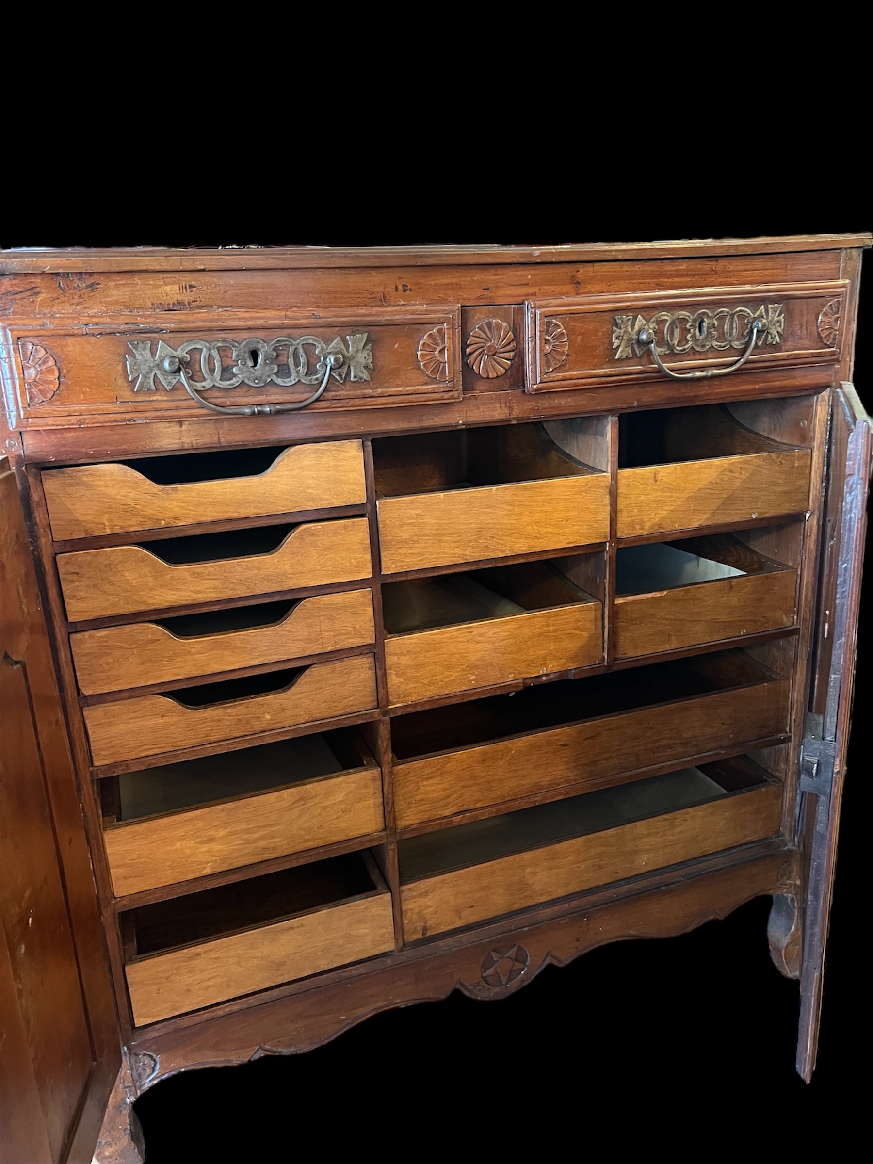 Antique French High Buffet with Drawers