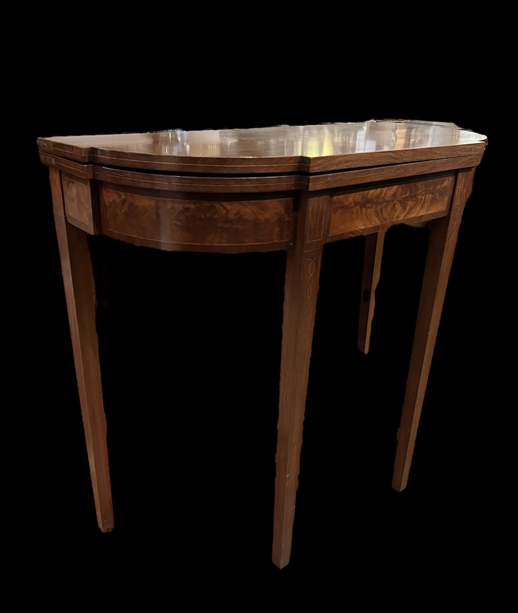 English Mahogany Flip-Top Table