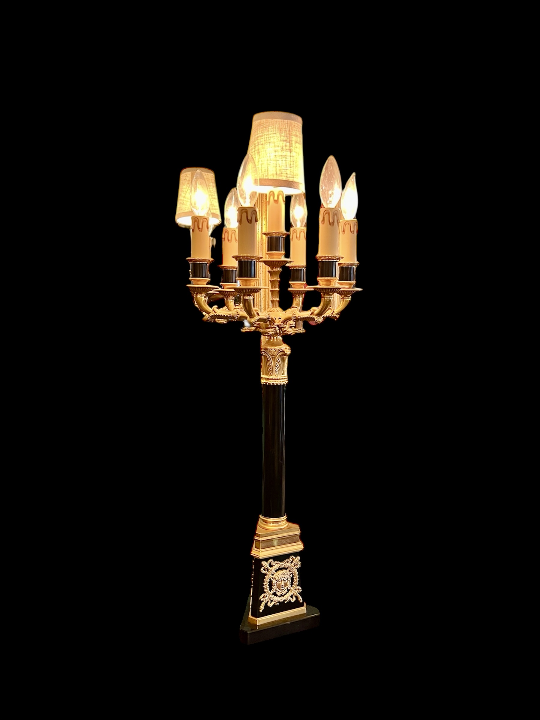 French Ormolu Electric Candelabra Pair