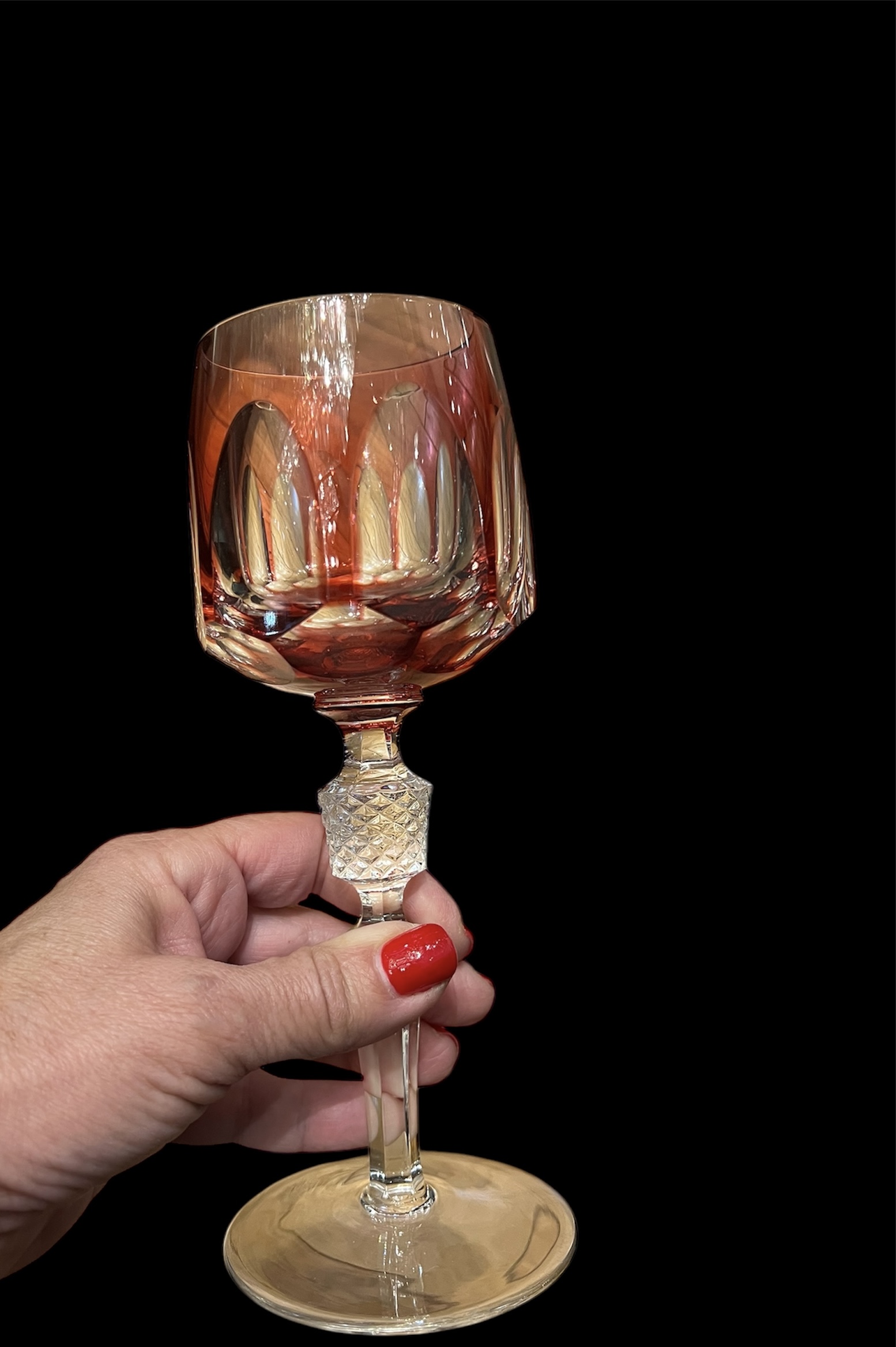 Nachtmann Crystal Red Hock Glasses