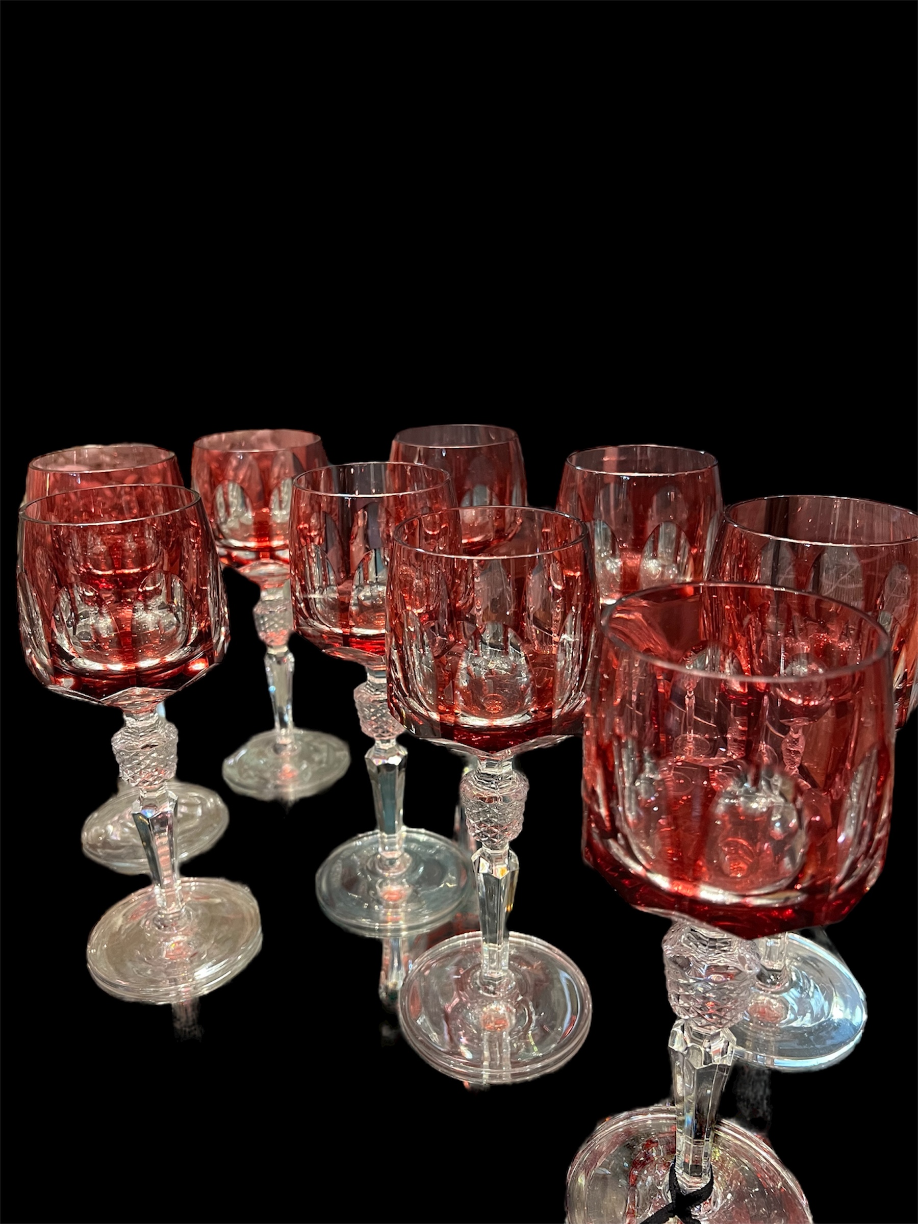 Nachtmann Crystal Red Hock Glasses