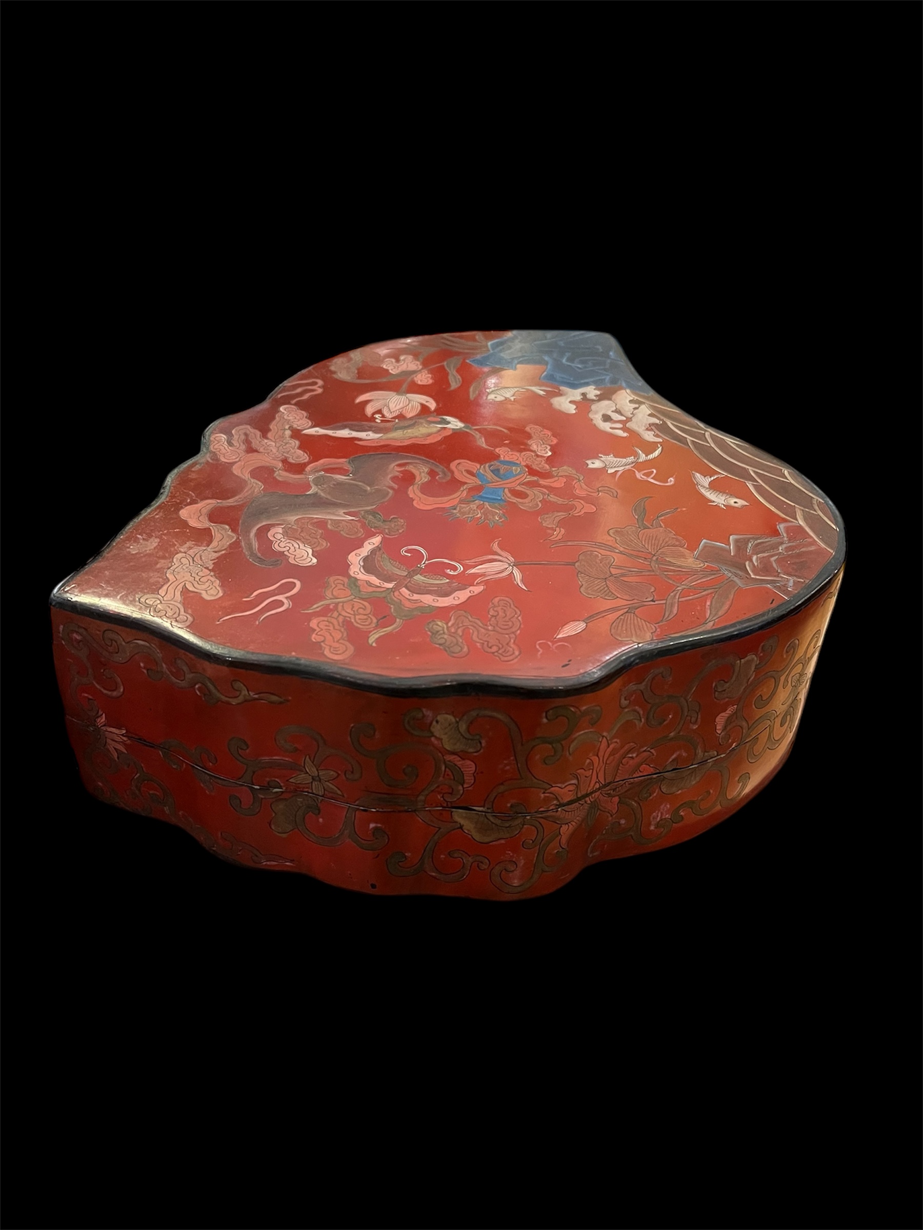 Chinese Red Lacquer Wedding Box