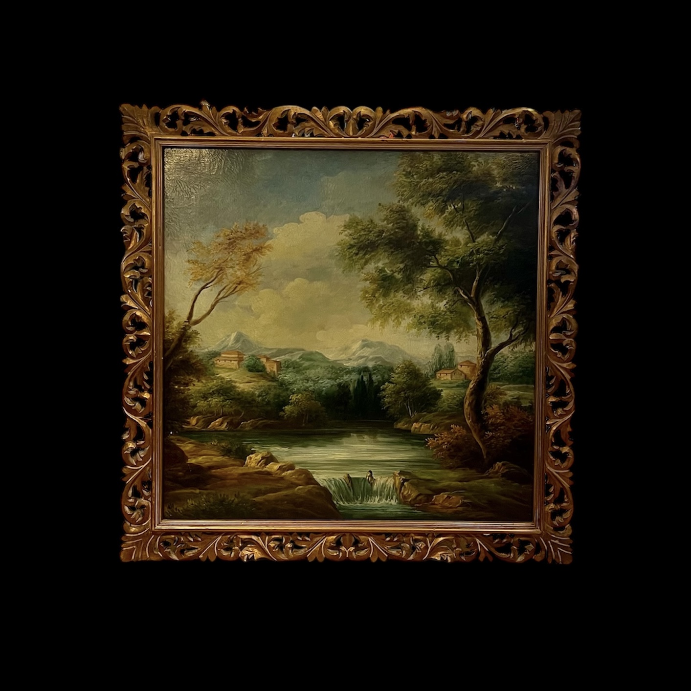 R Bianchi Oil Antique Canvas Landscape