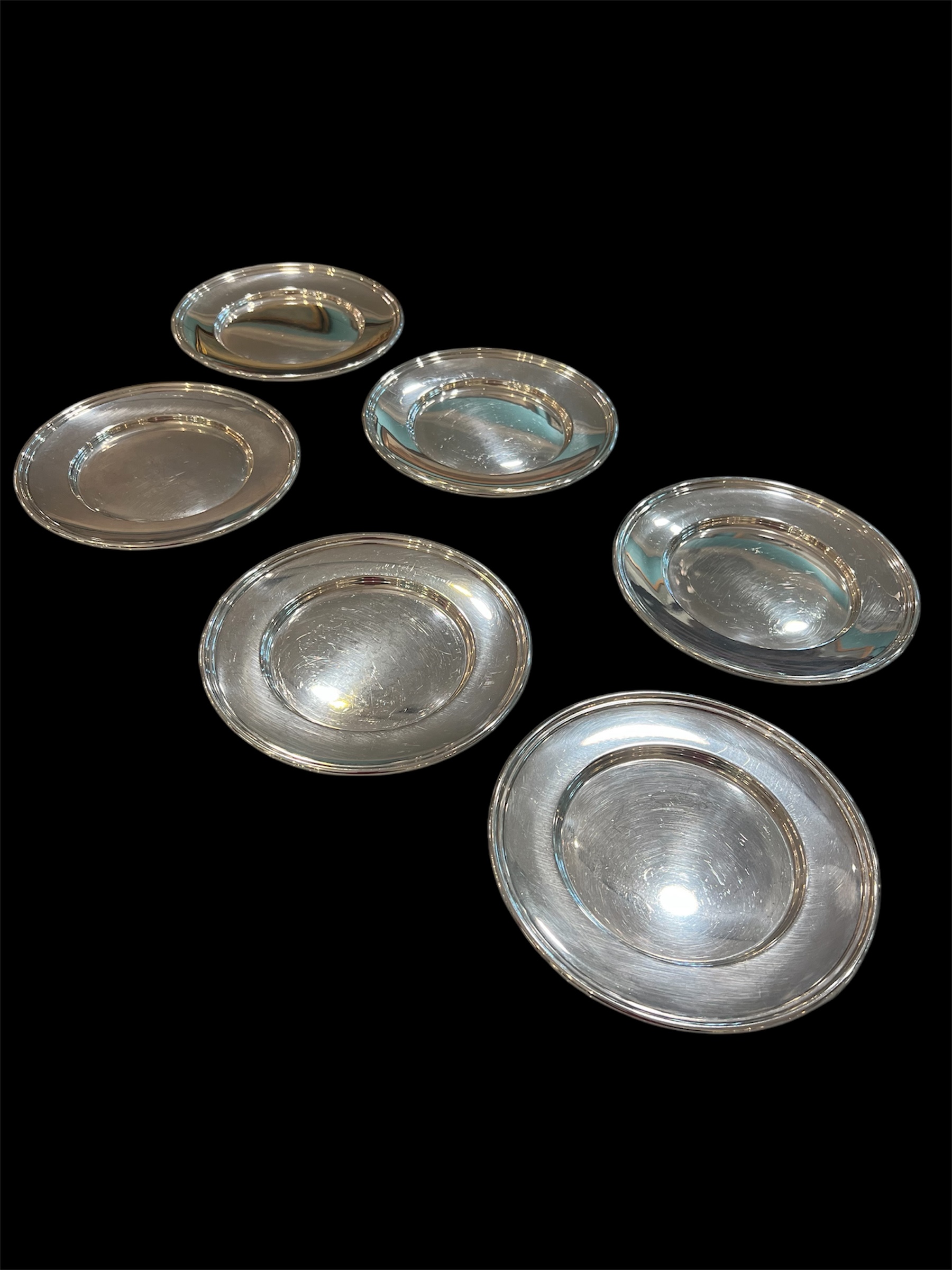 Sterling Silver Bread Butter Plates Set