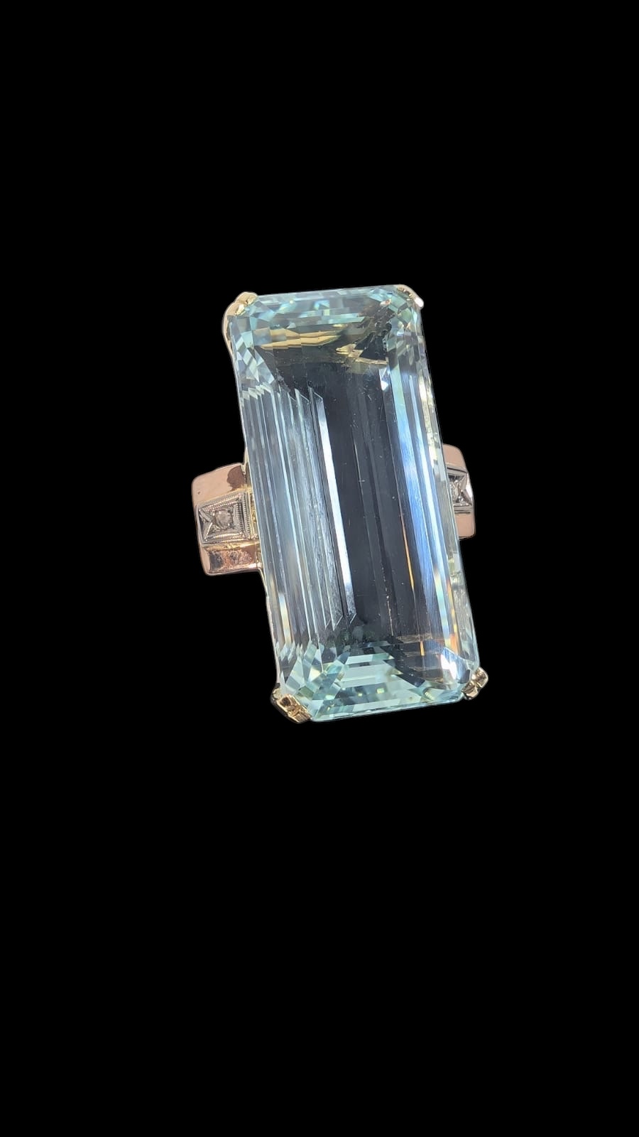 Large Aquamarine Cocktail Ring