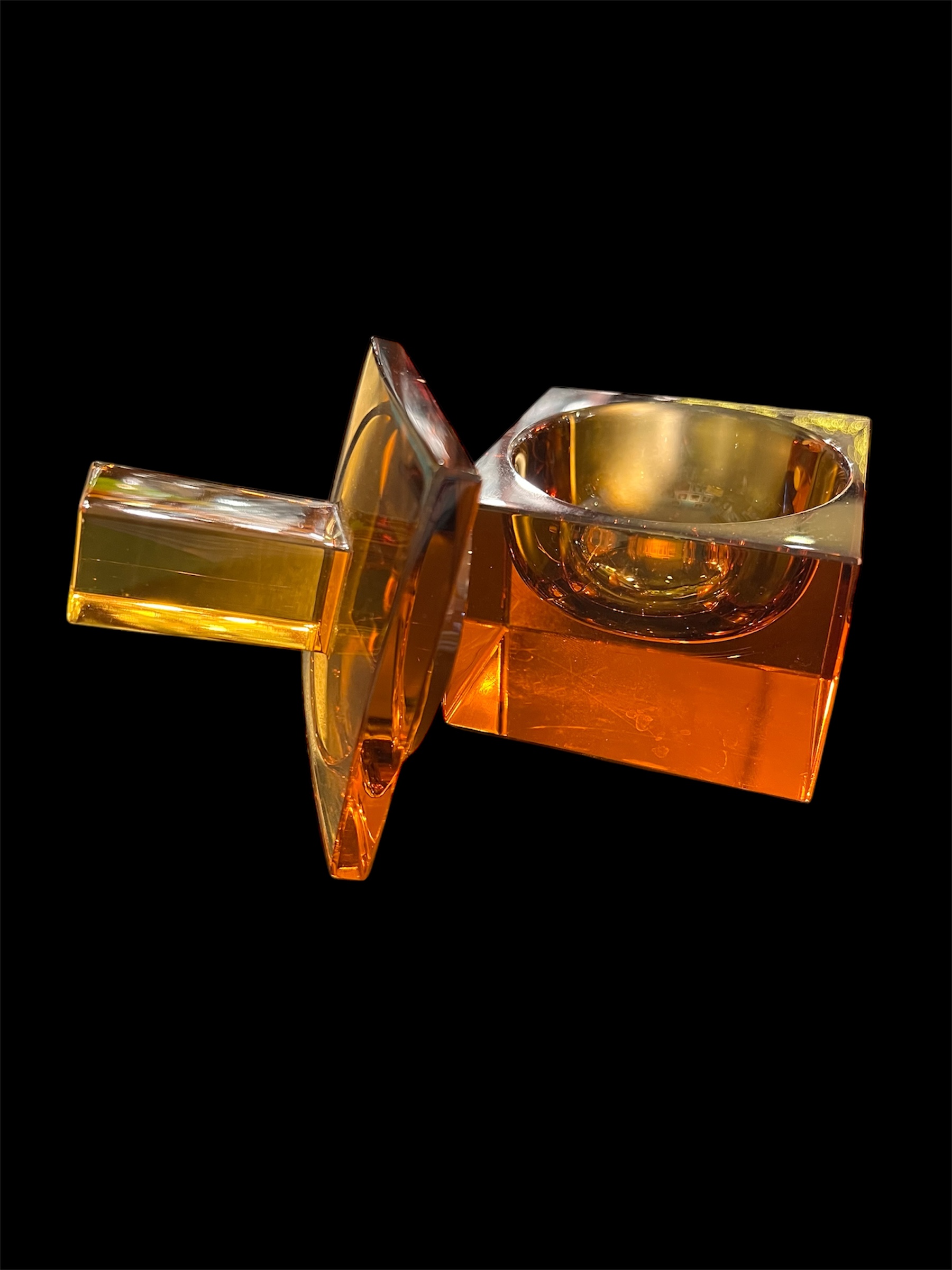 Moser Crystal Dresser Set Amber