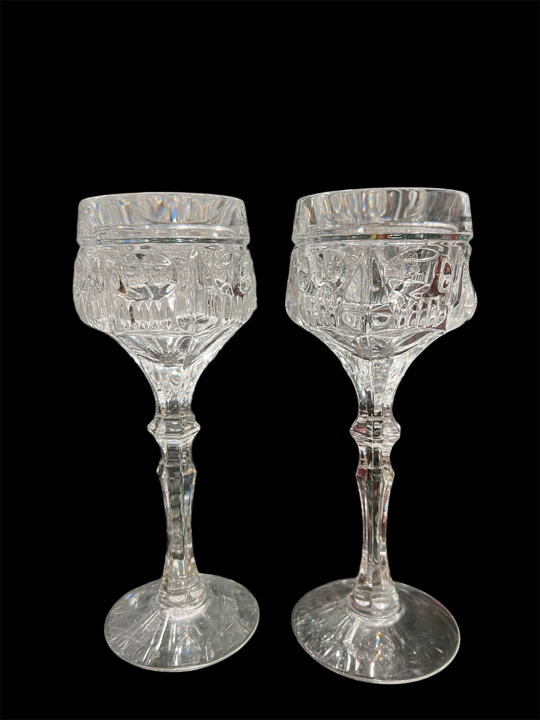 German Cut Crystal Champagne Flutes