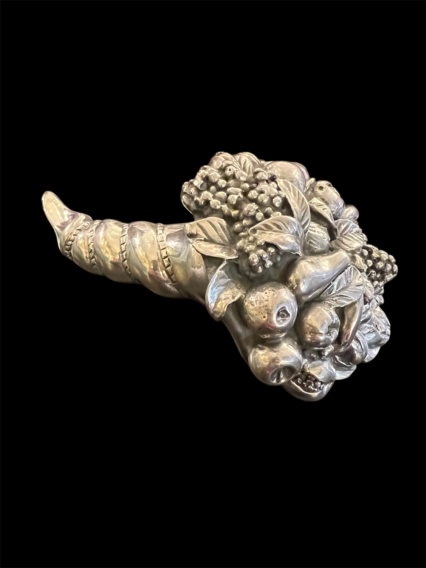Sterling Silver Cast Cornucopia
