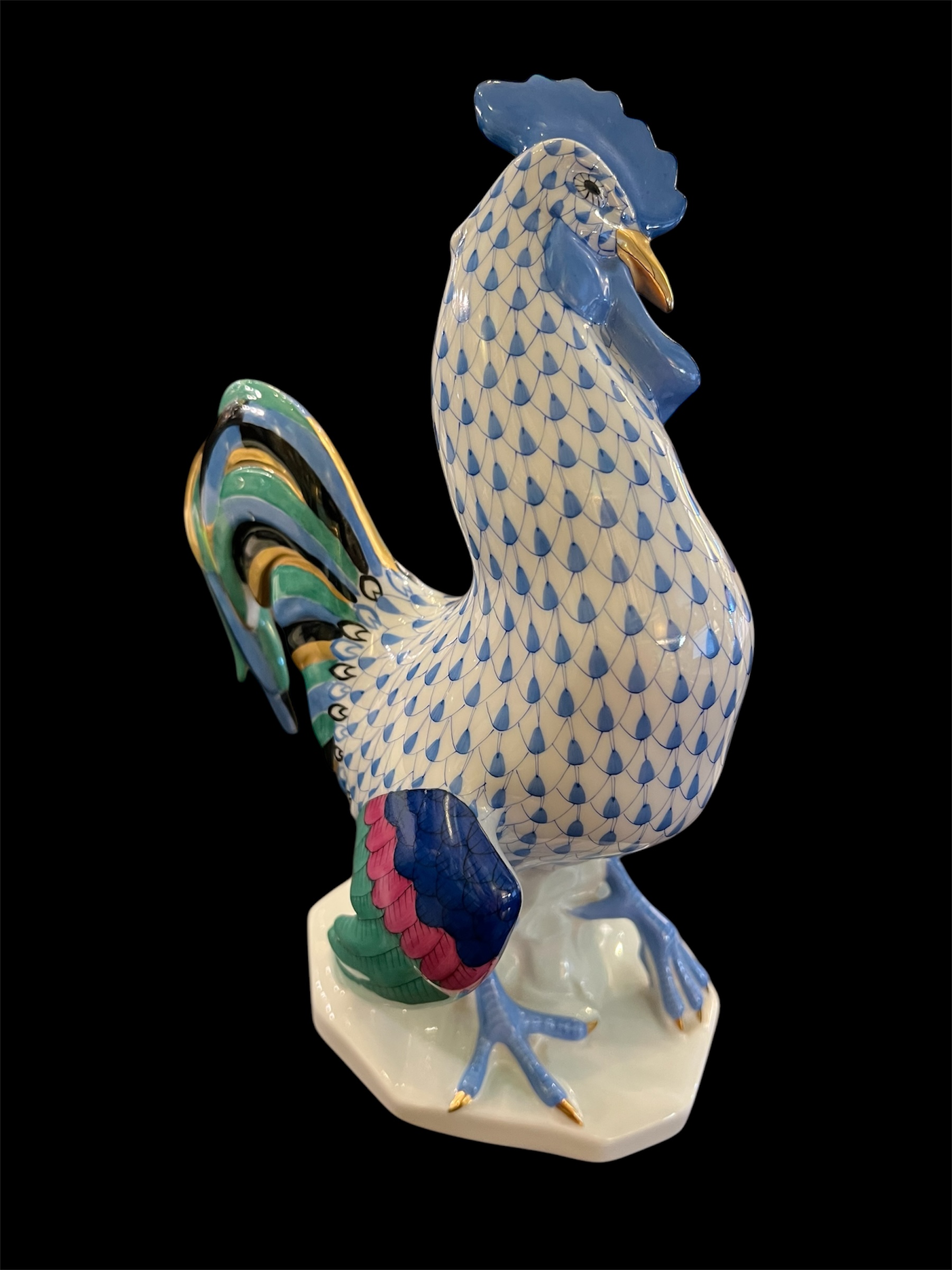 Herend ‘Cocky’ Rooster Blue Multi