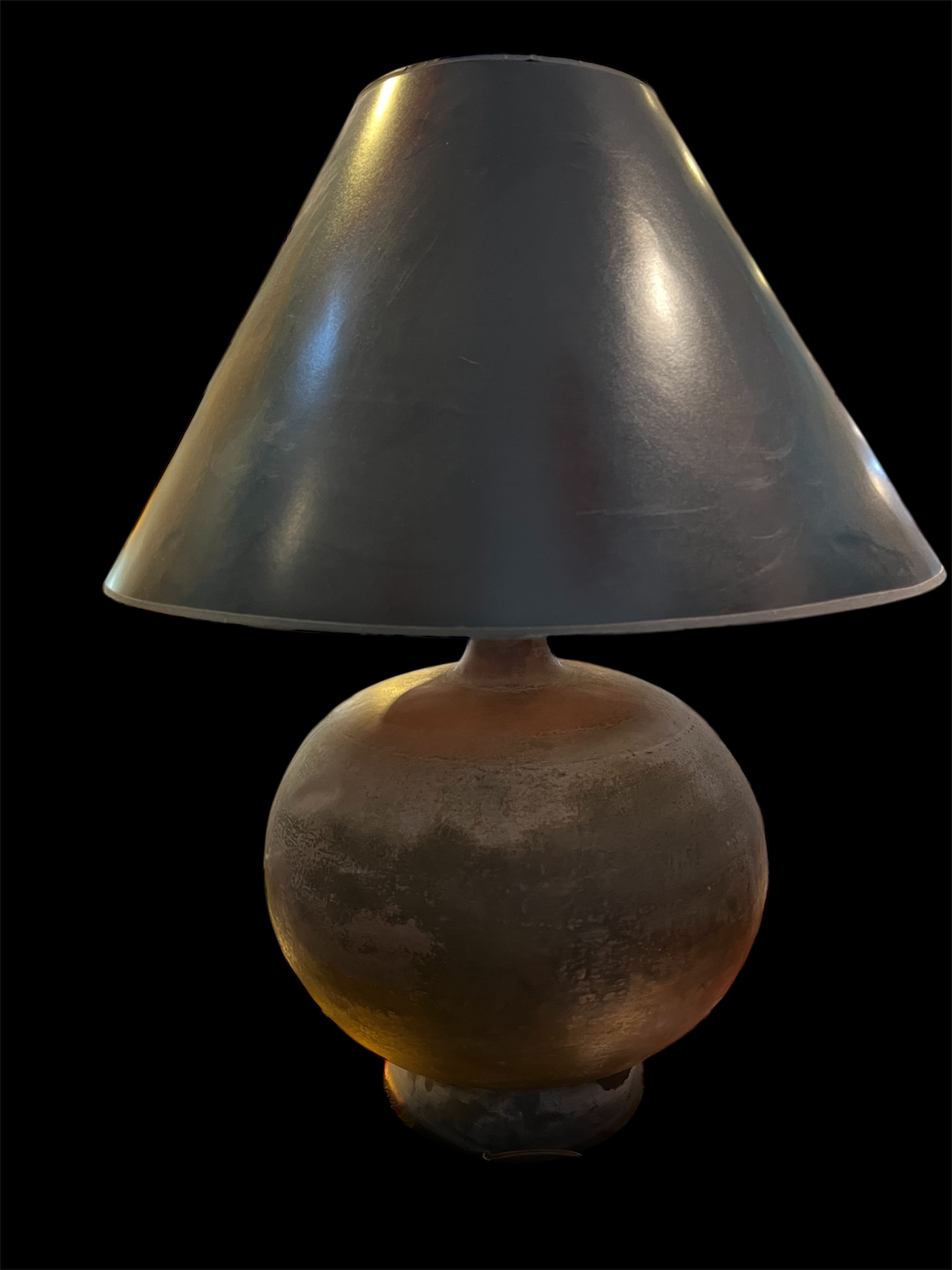 Oversized Hammered Bronze Table Lamp