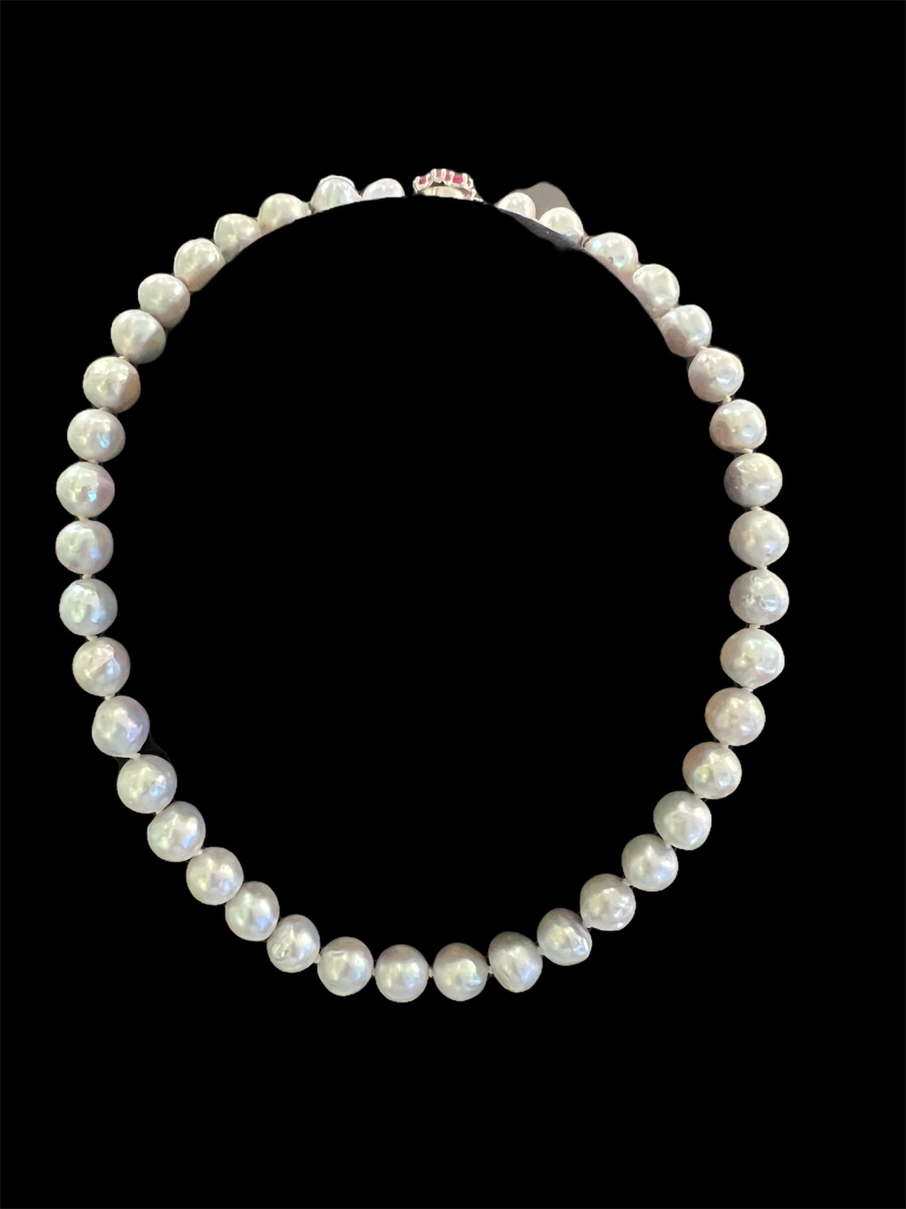 Antique 8mm Natural Pearl Choker