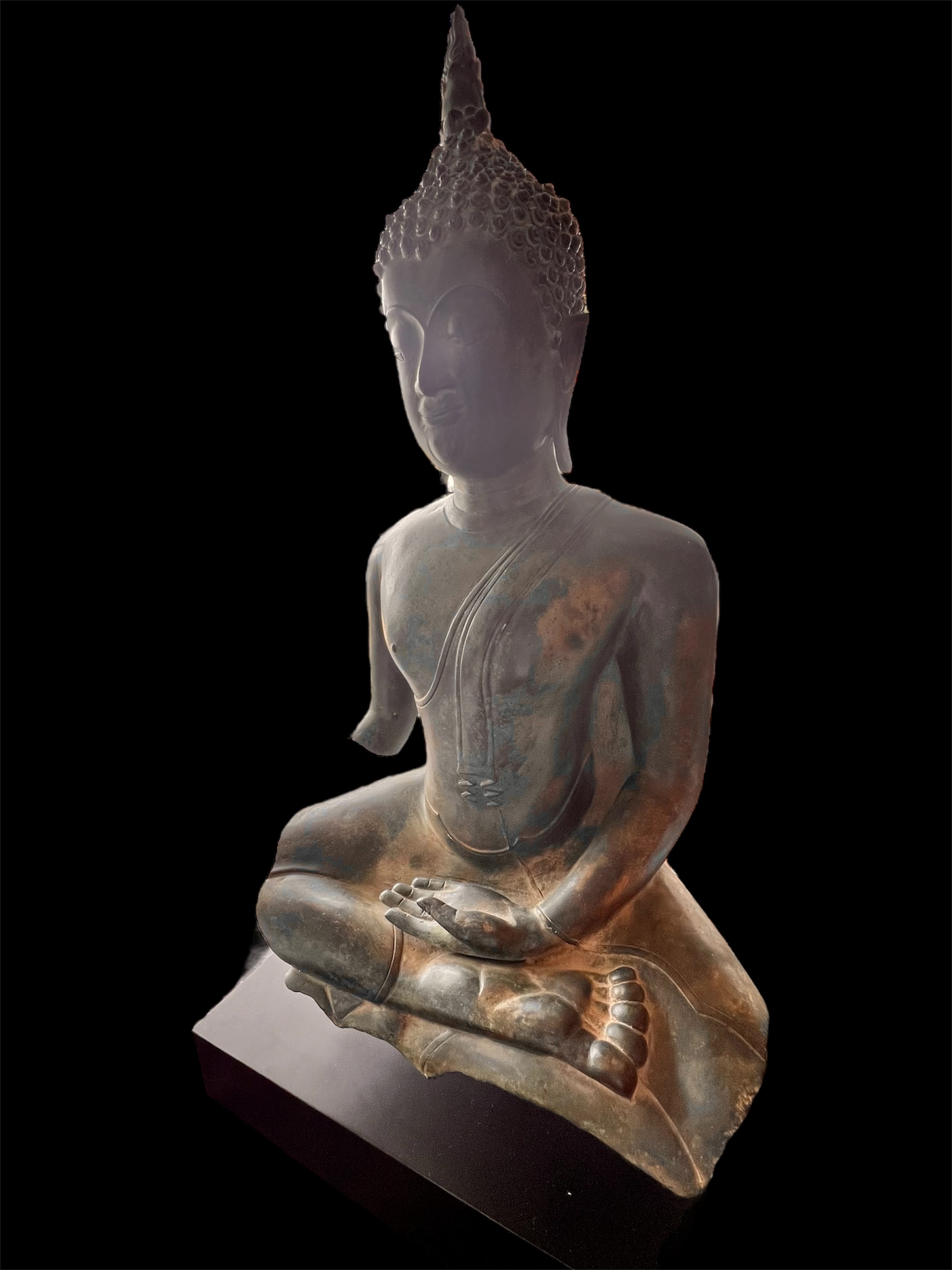 Vintage Bronze Seated Buddha