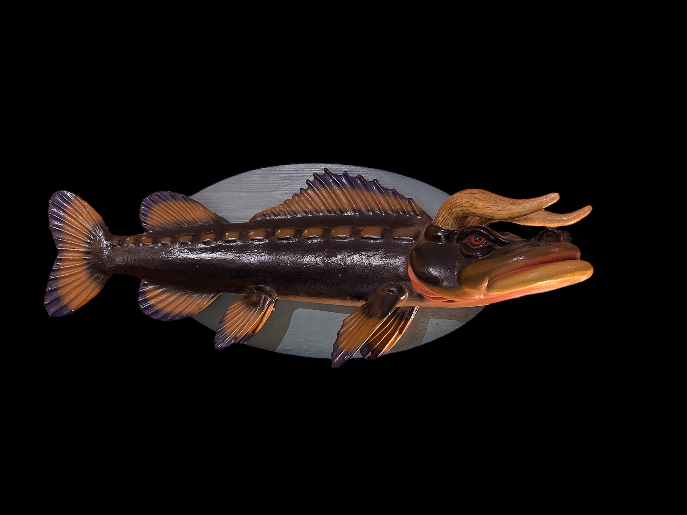 Vintage Bullfish Mock Taxidermy Trophy