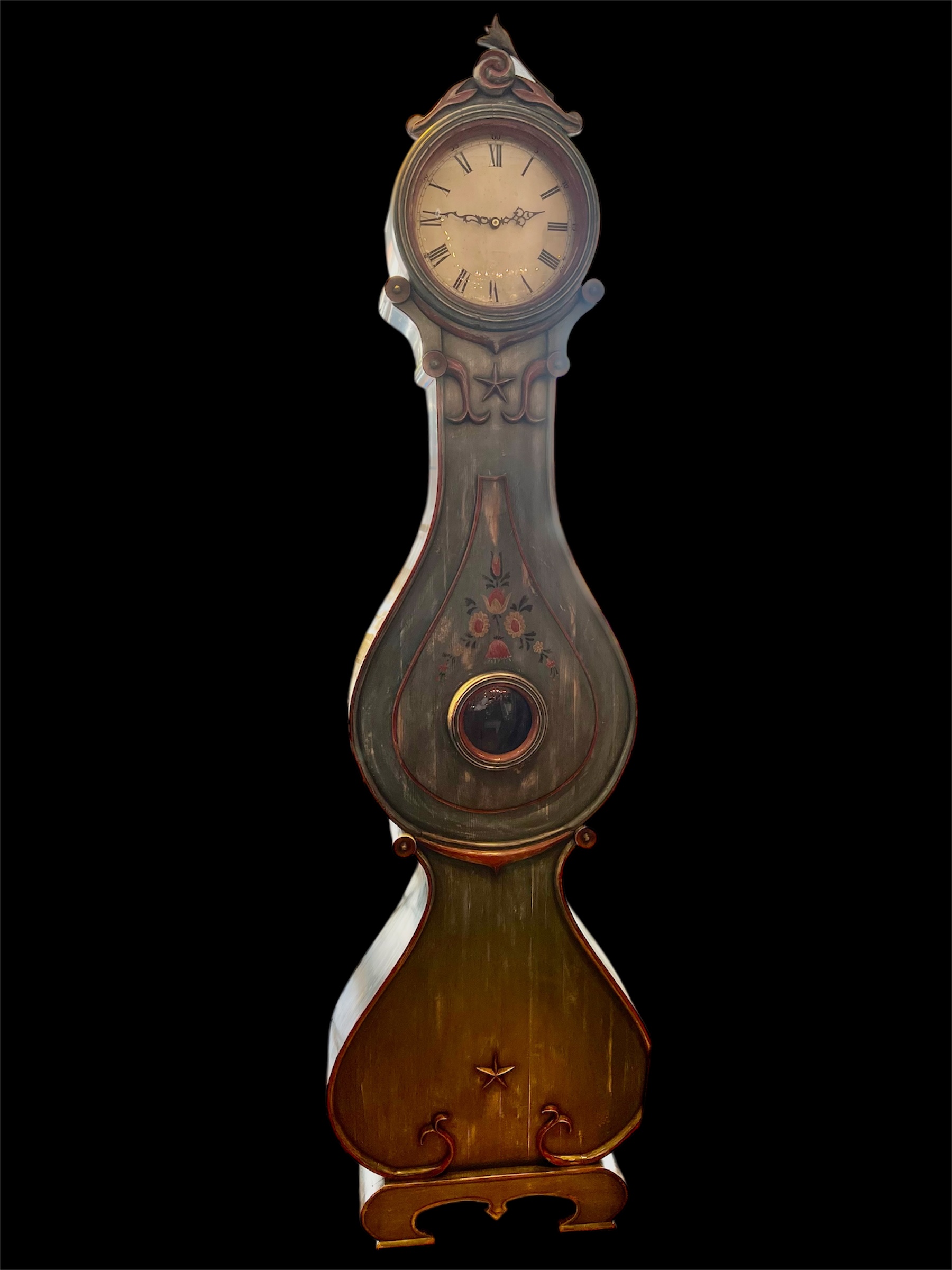 Antique Swedish Blue Mora Clock