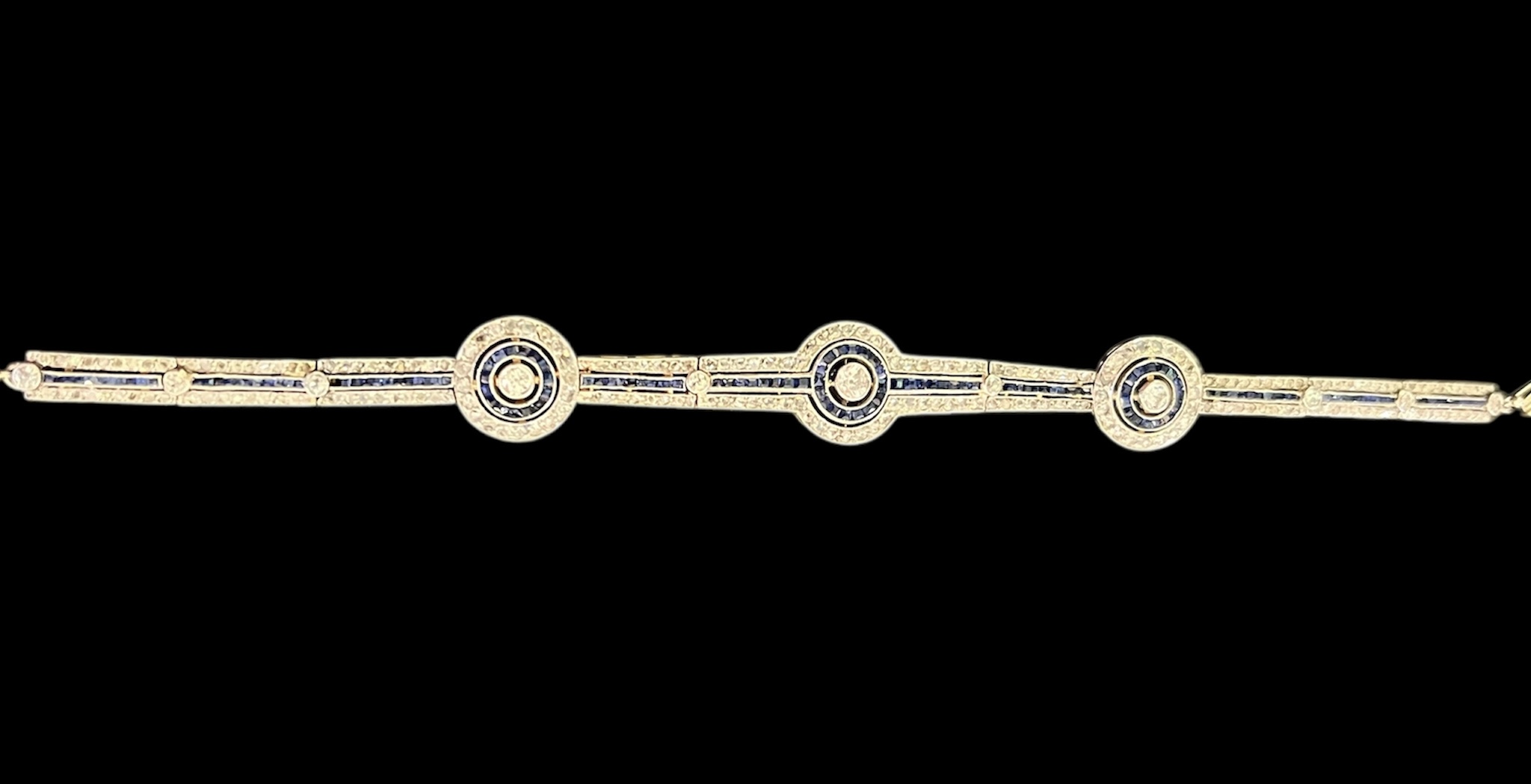 Edwardian Sapphire Diamond Bracelet