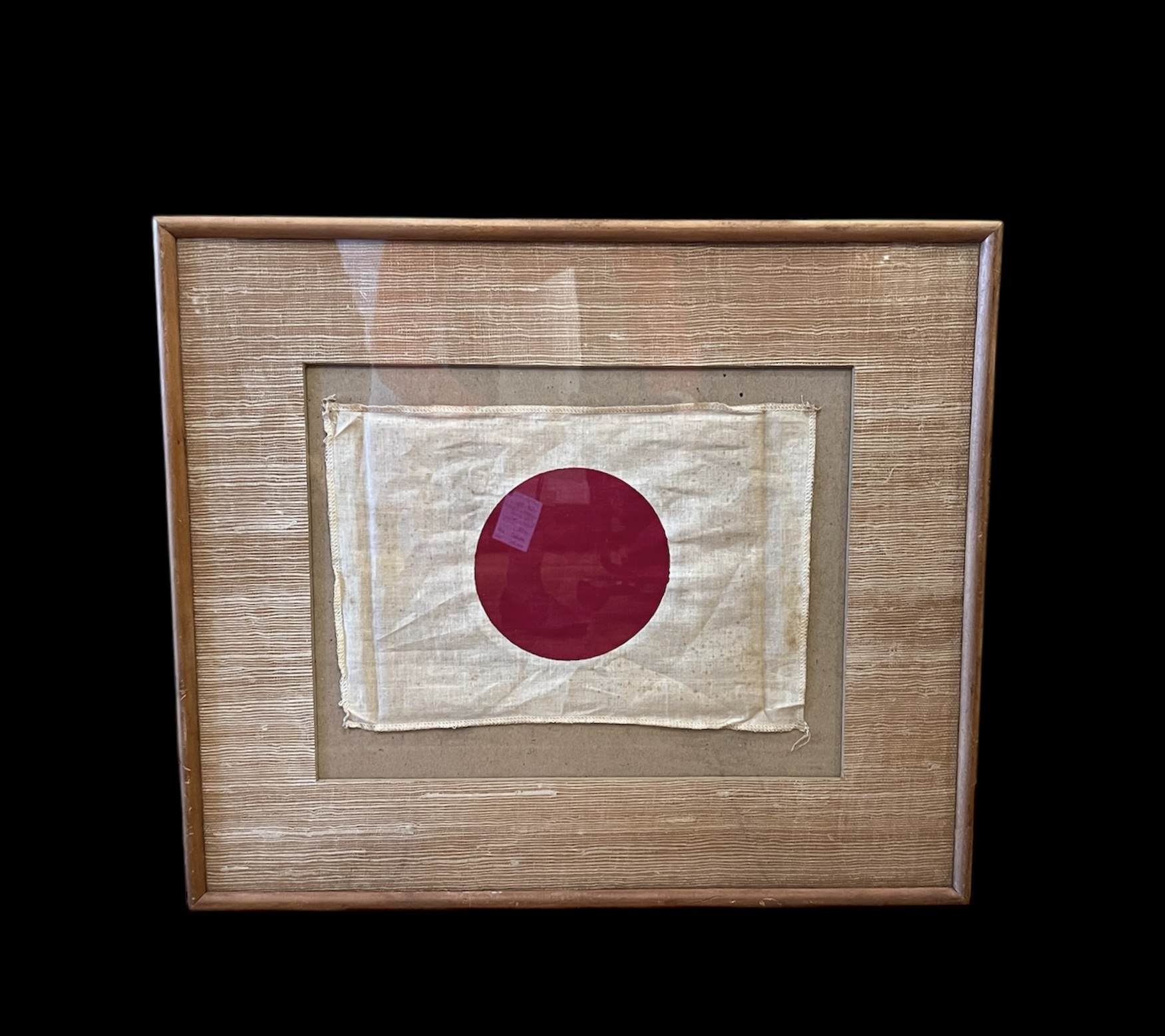 Japanese Framed WW2 Bayonet Flag