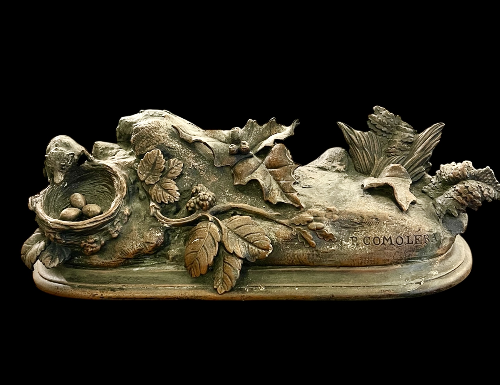 P Comolera Bronze Sculptural Natural Scene