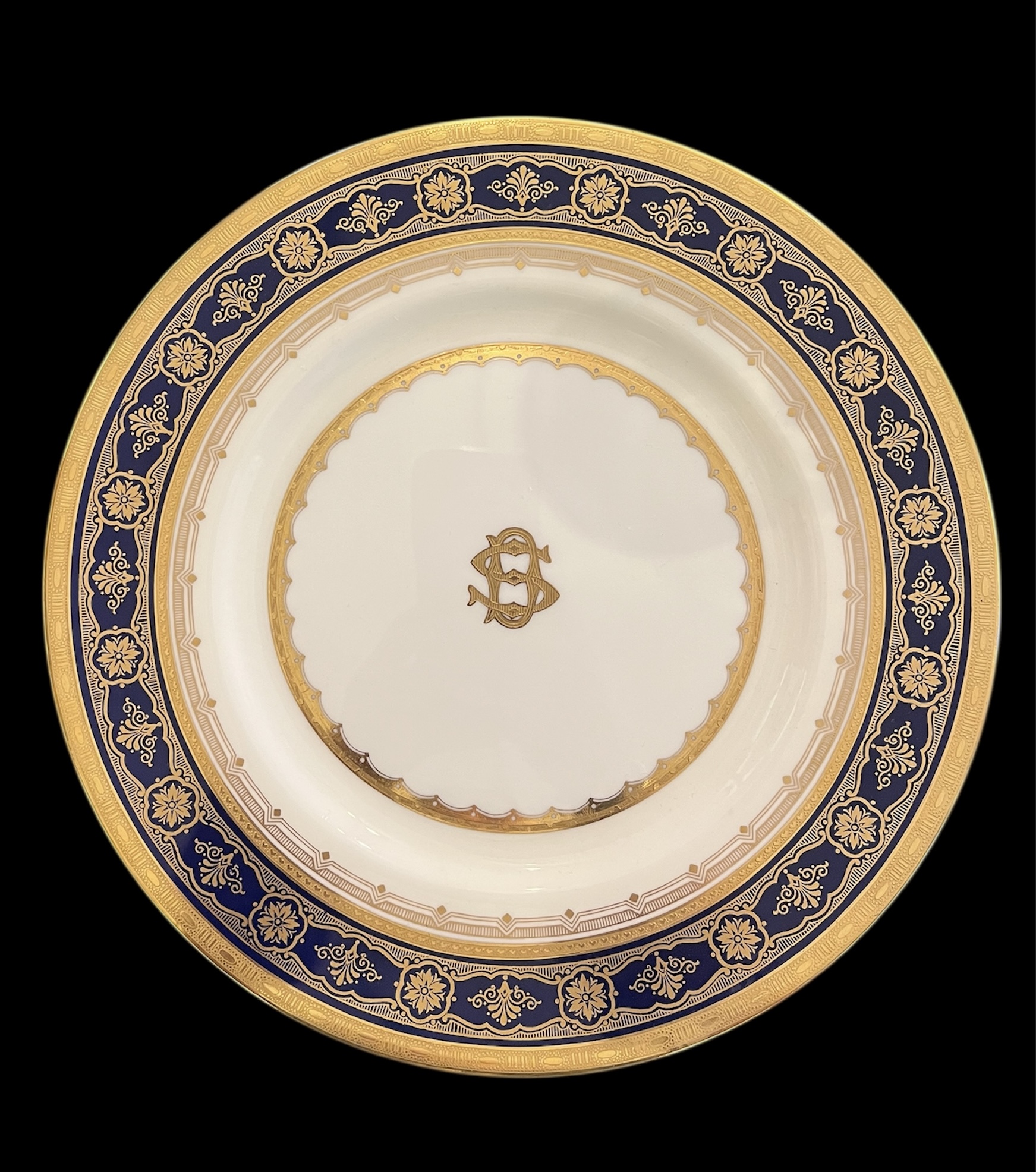 Set Antique Minton Dinner Plates