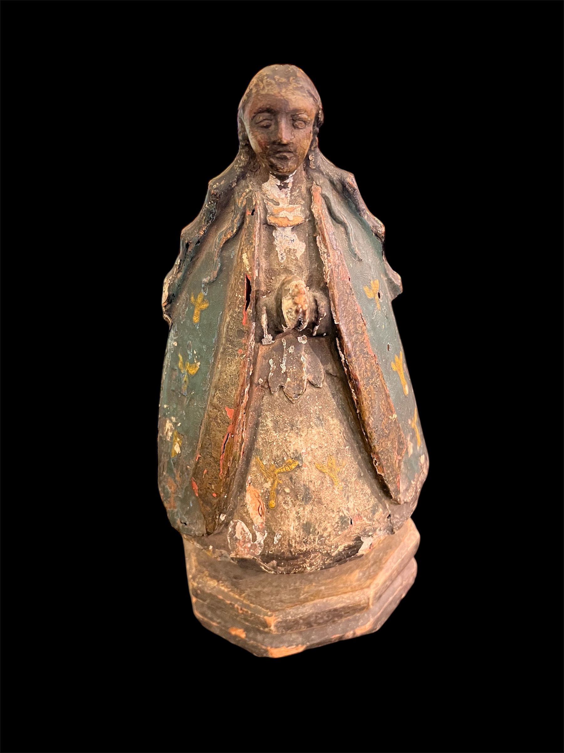 Antique Wood Inmaculada Concepcion Icon