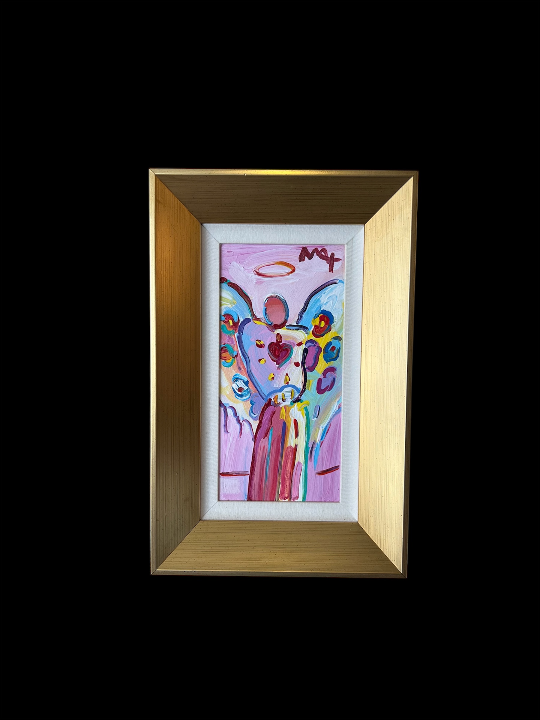 Peter Max Original Angel with Heart Acrylic