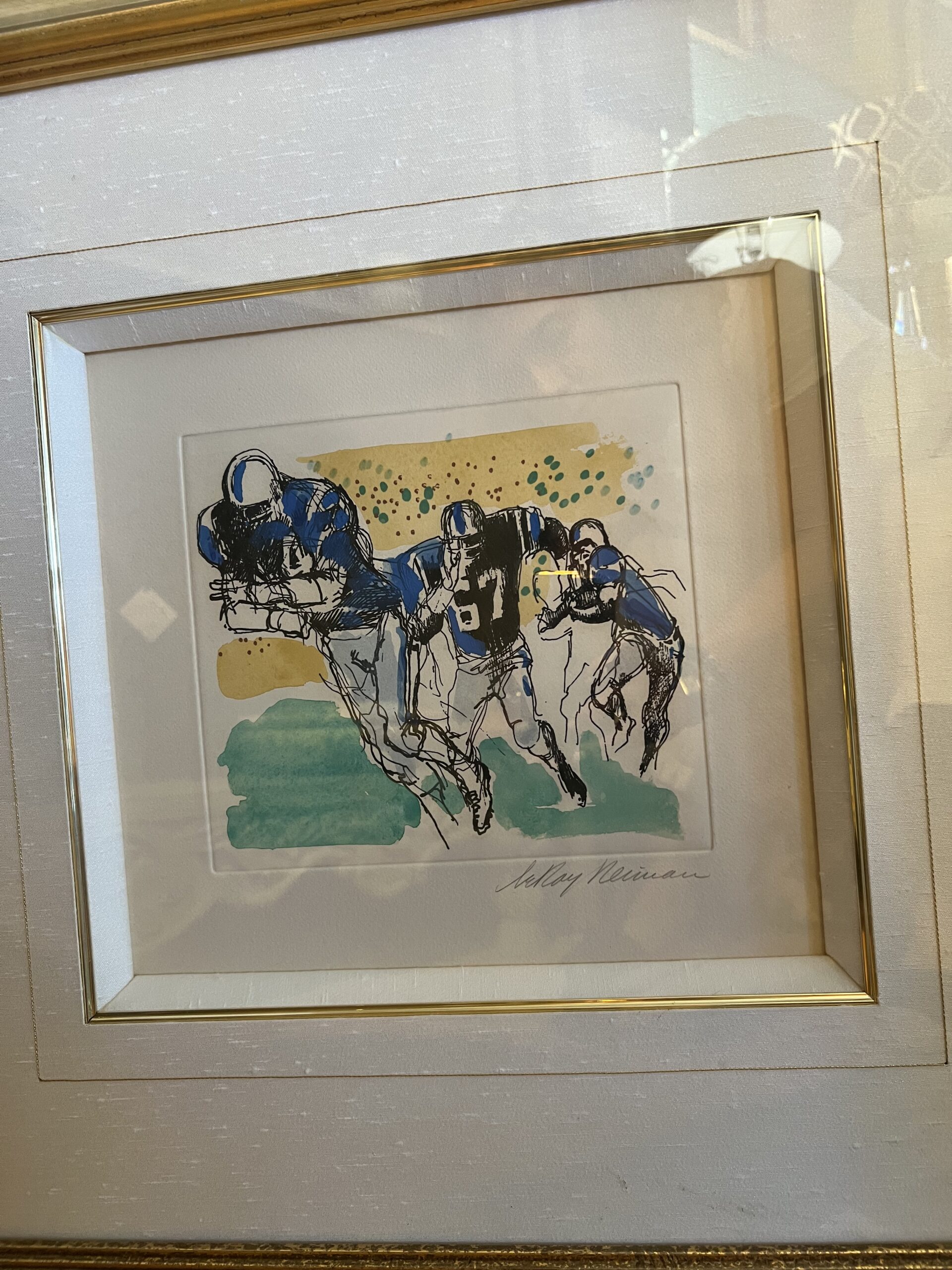Leroy Neiman Original Etching " Football"