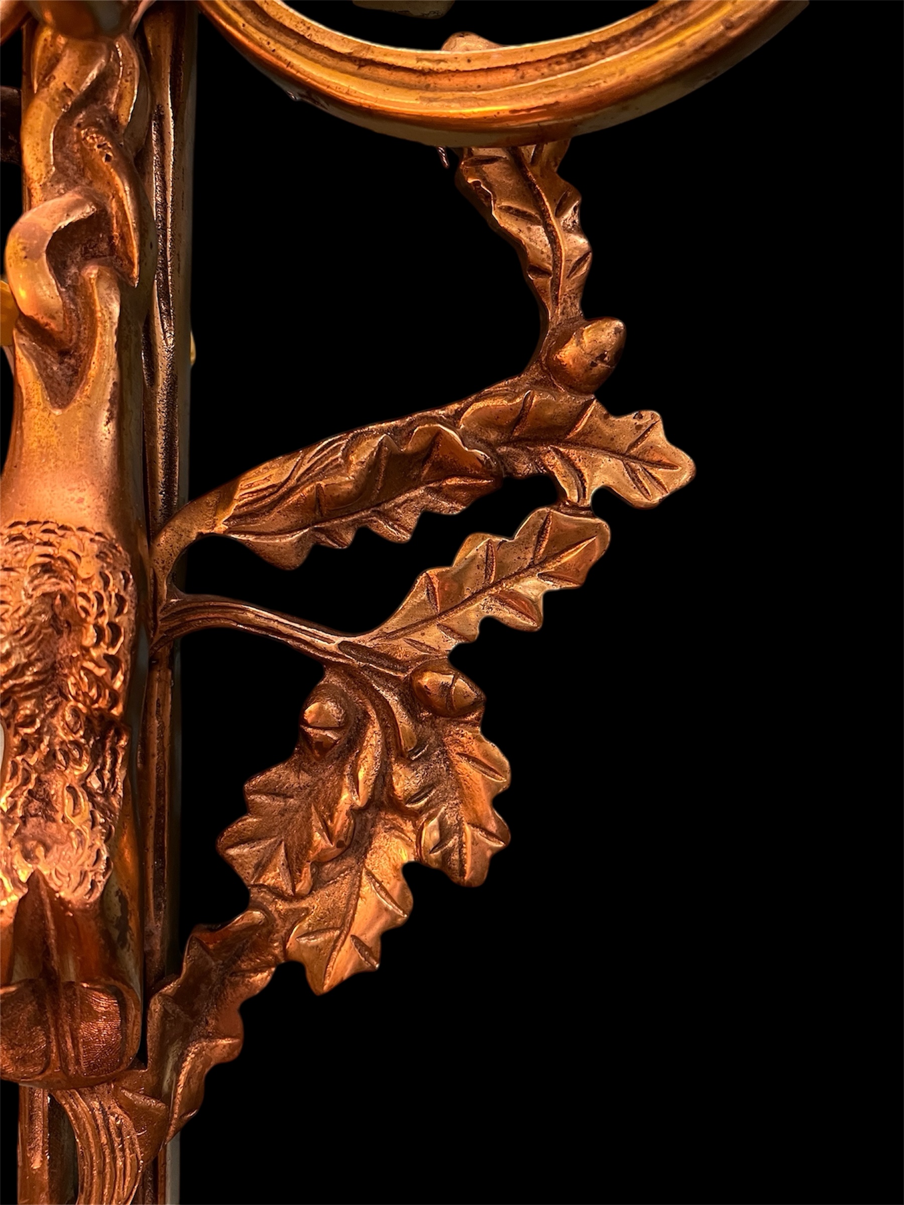 Solid Brass Oak Leaf Sconces