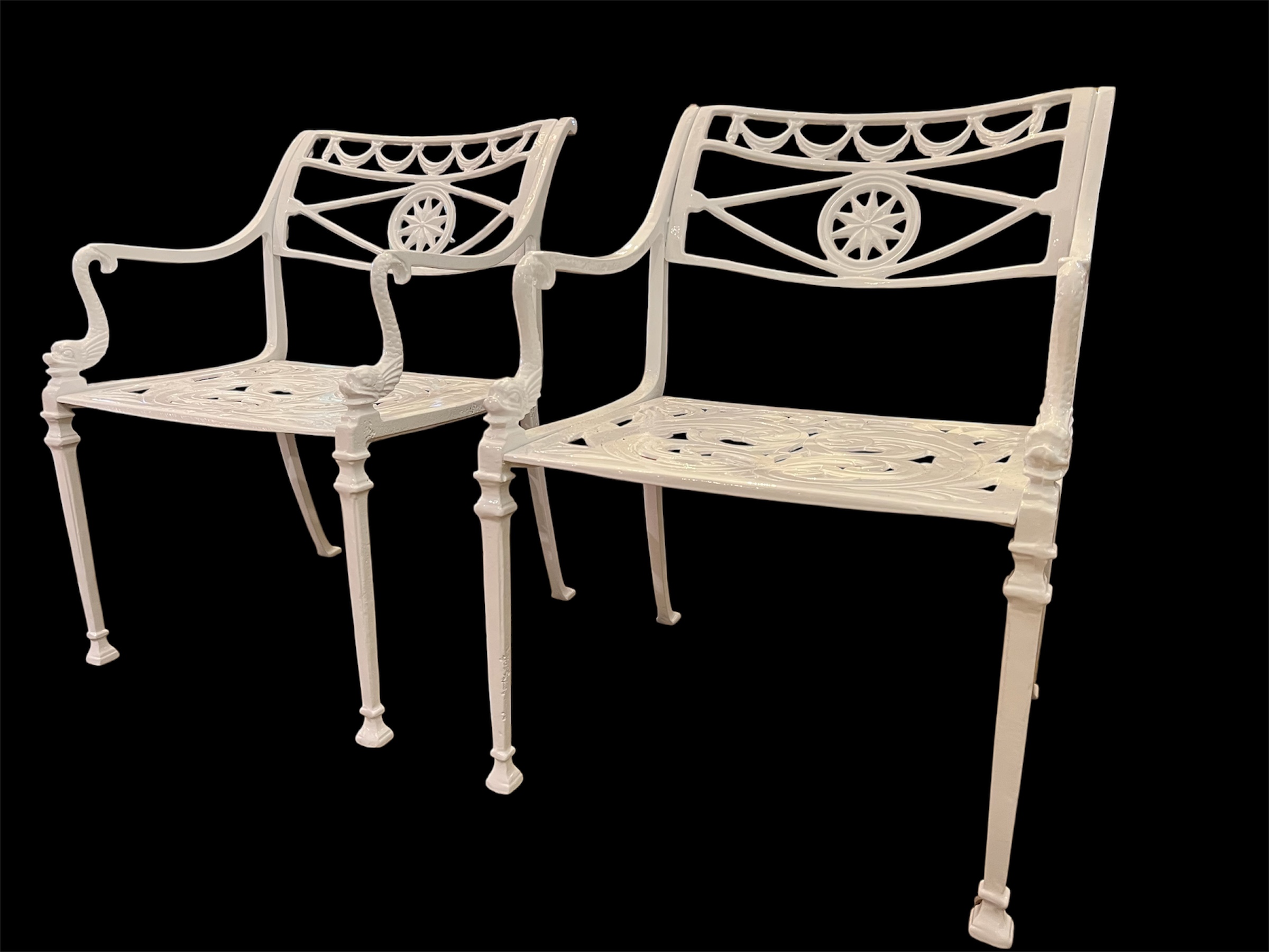 Molla Metal Garden Dolphin Chairs