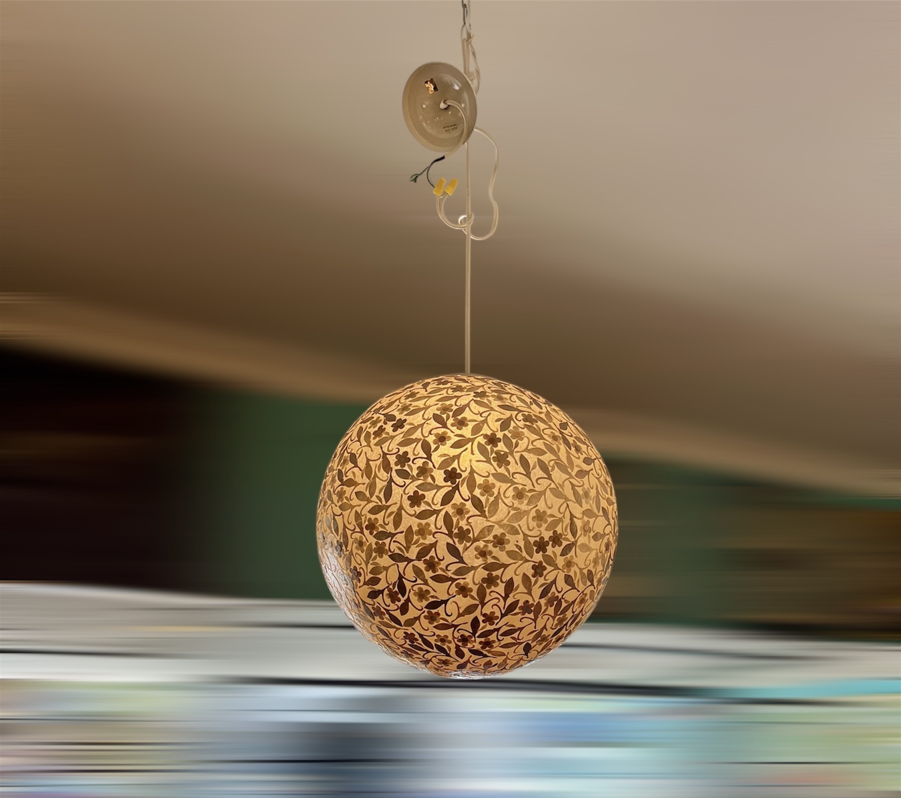Capiz Shell Pendant Light Fixture