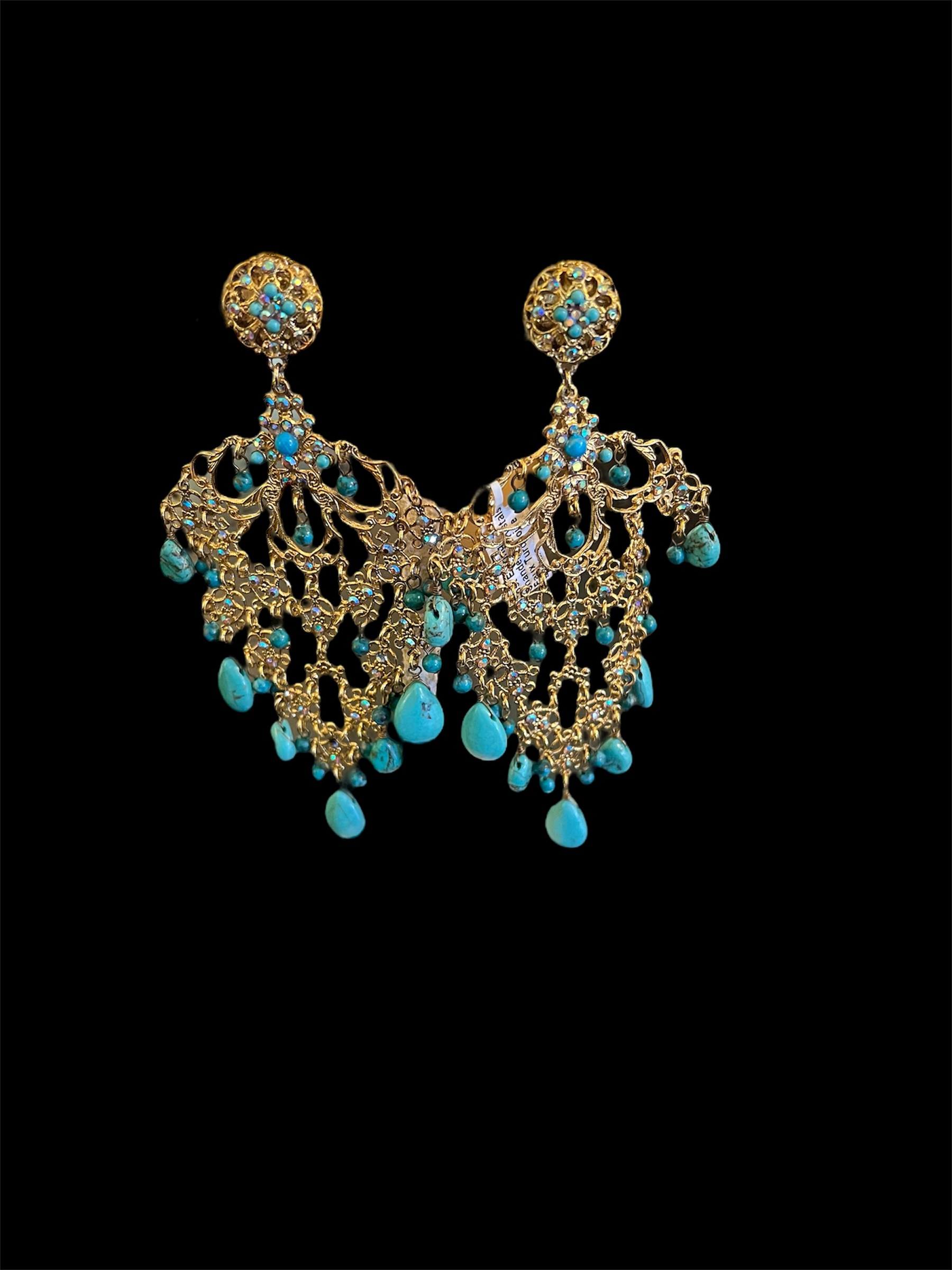 Barrera Filligree Chandelier Earrings
