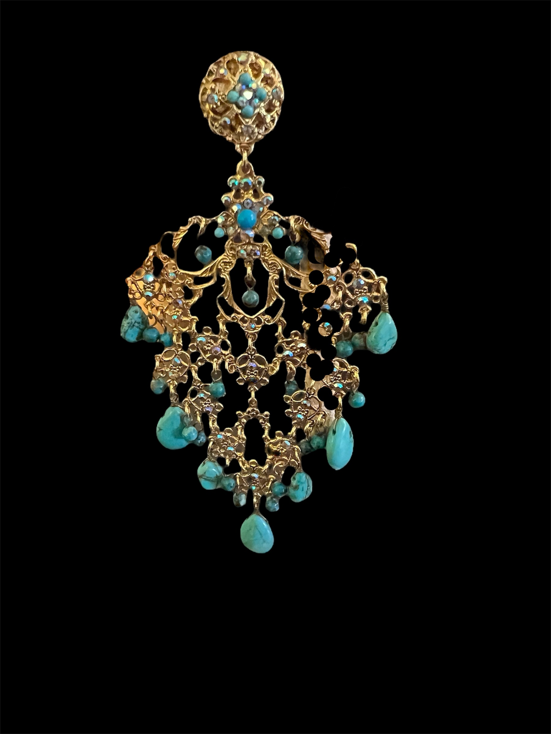Barrera Filligree Chandelier Earrings