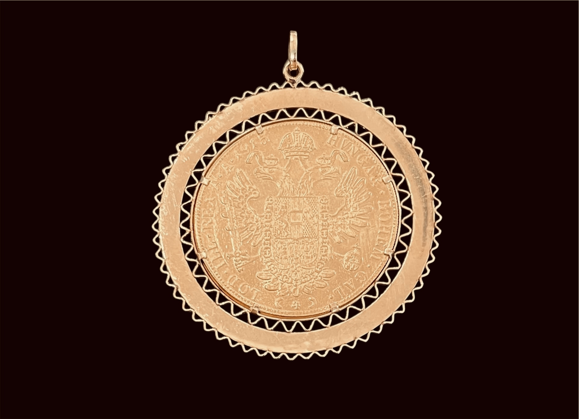 Gold Antique Austrian Coin Pendant