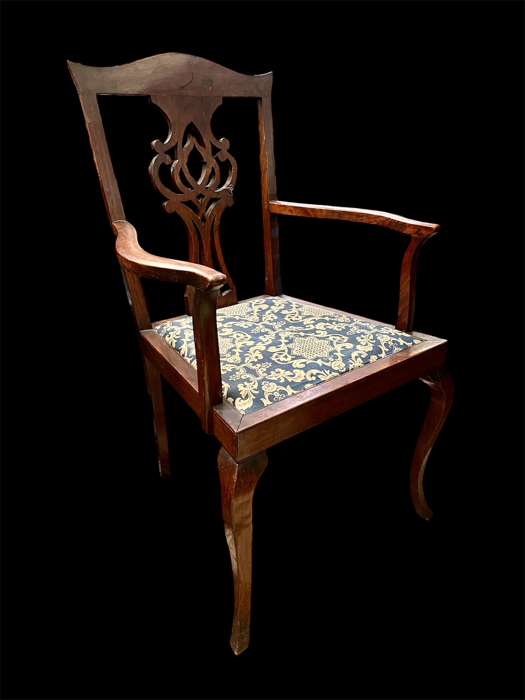 Antique Chippendale Style Arm Chairs