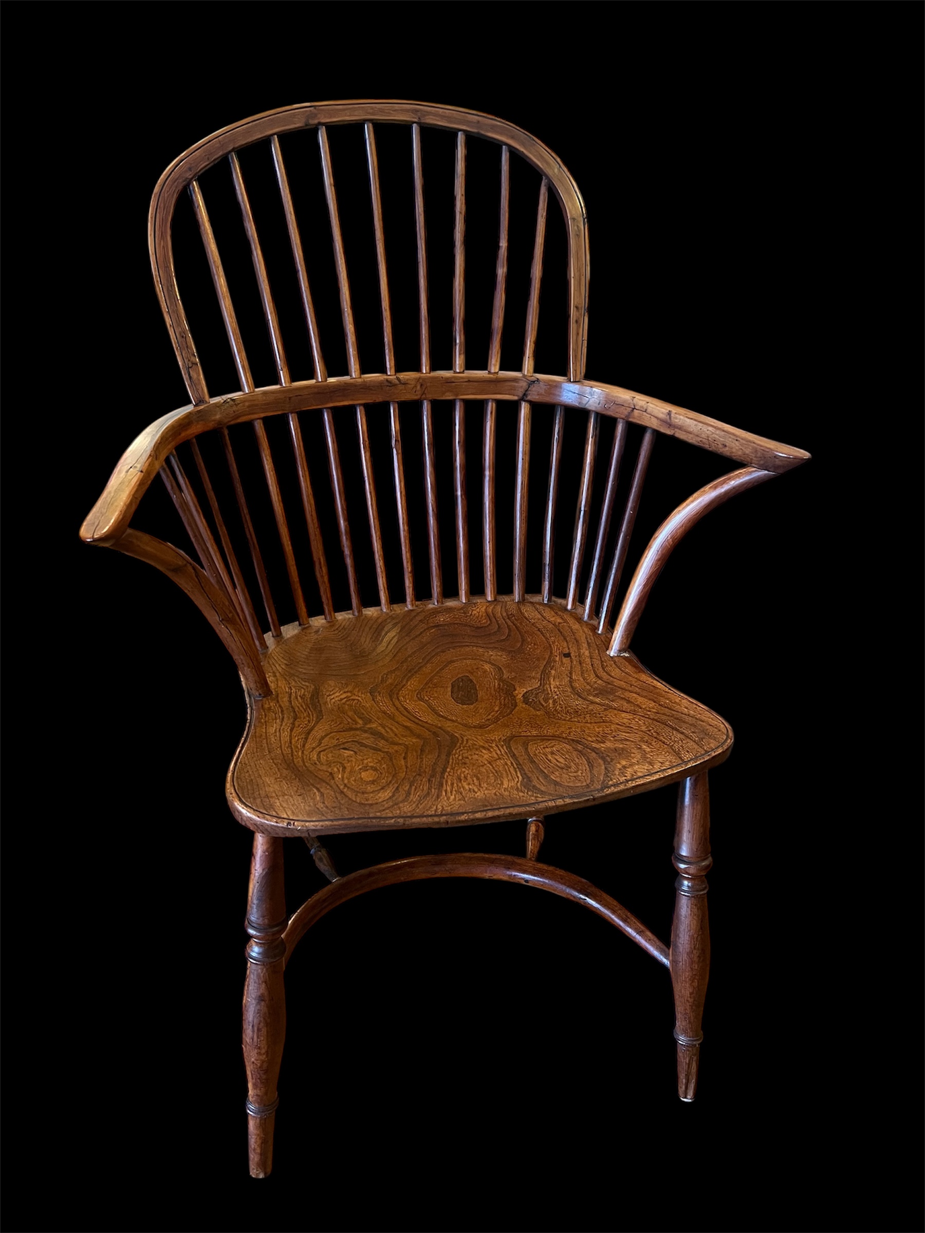 Antique English Handcarved Windsor Chair