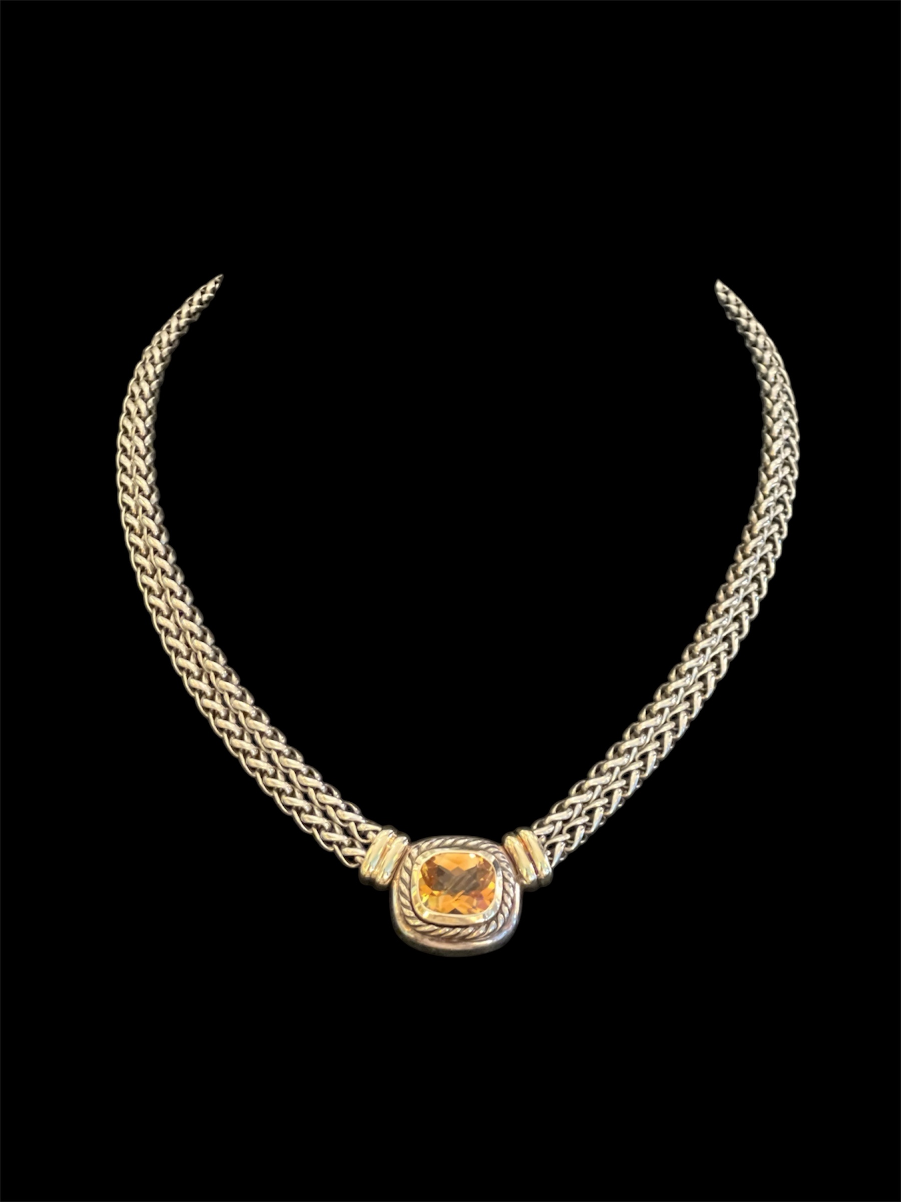 Yurman Albion Citrine Sterling Necklace