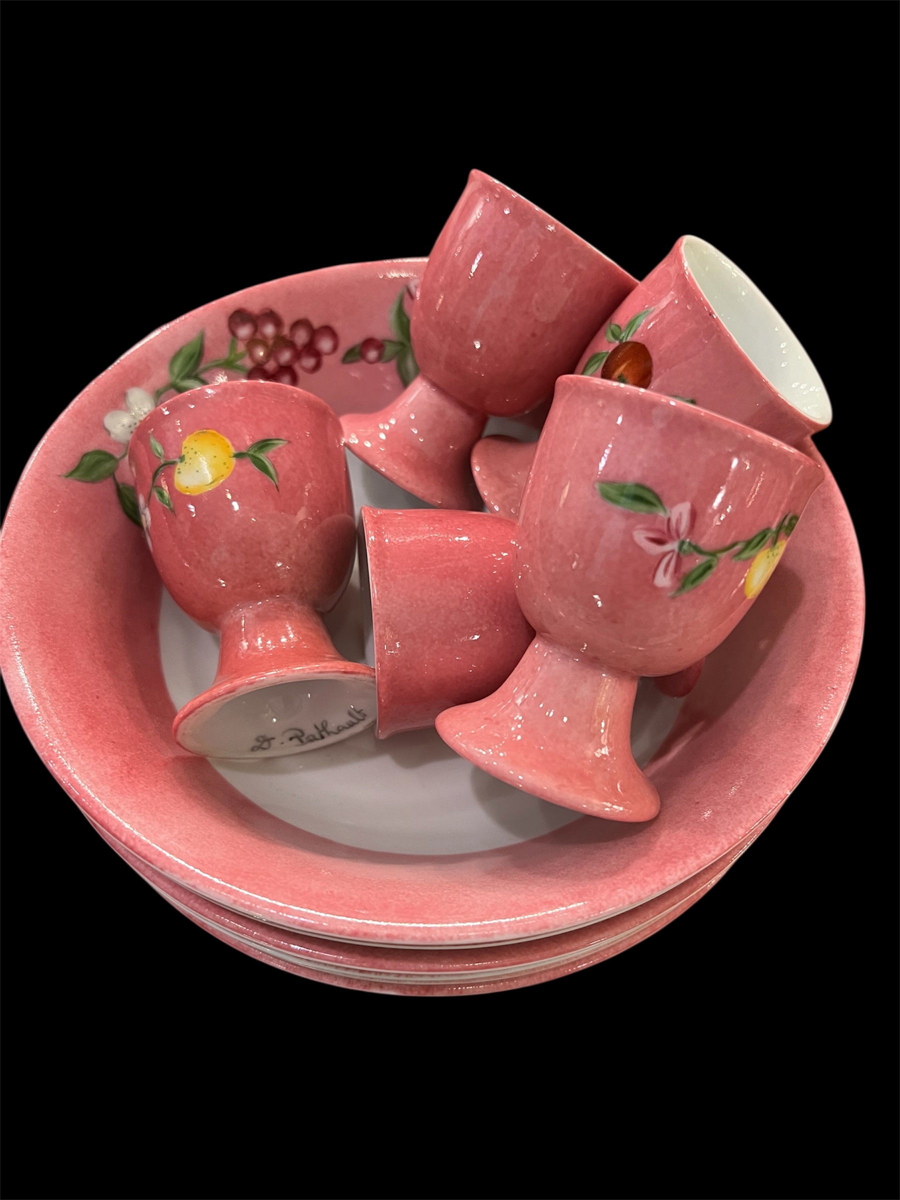 D. Porthault Limoges Pink Floral China
