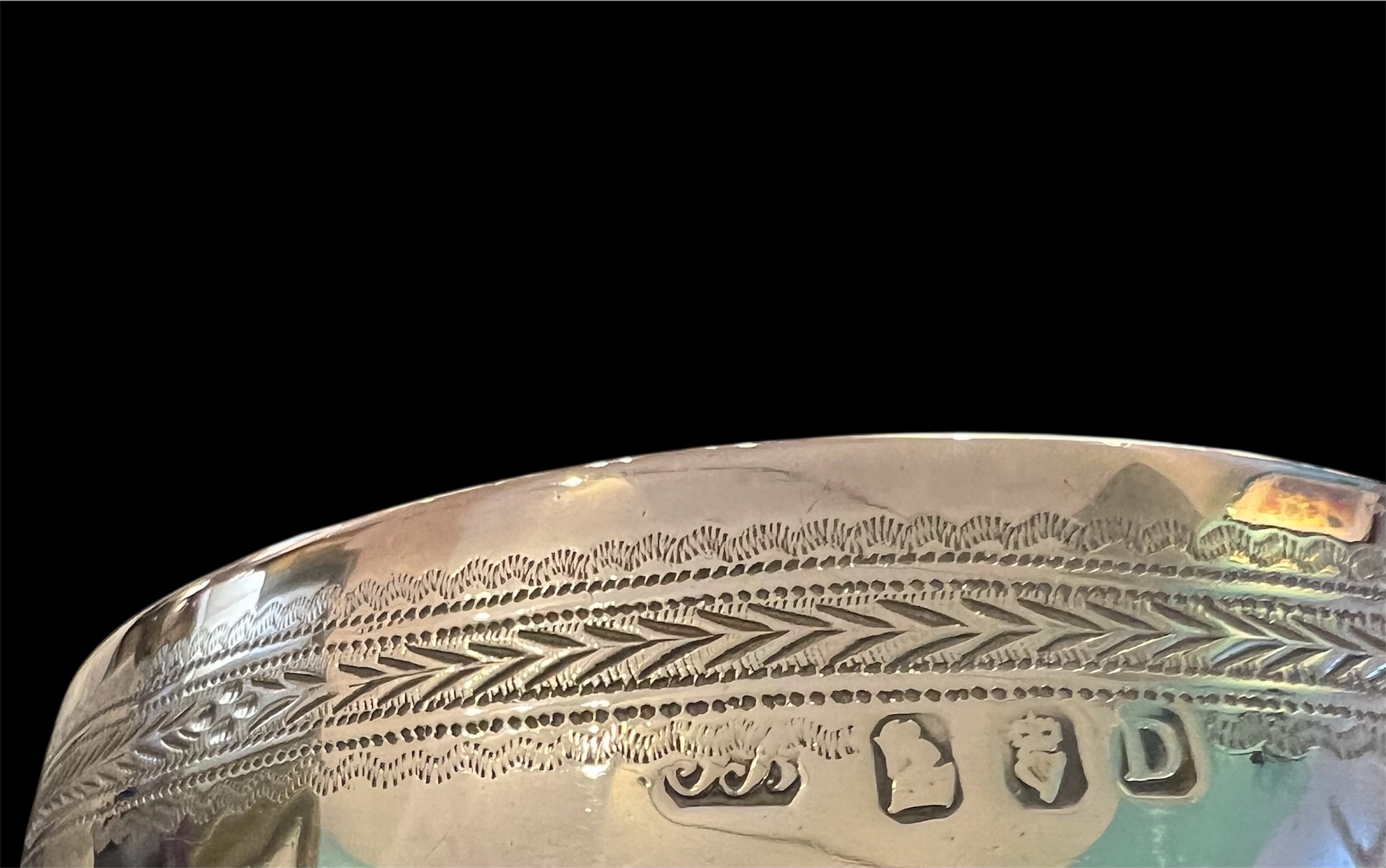 Antique English Heraldic Sterling Goblets