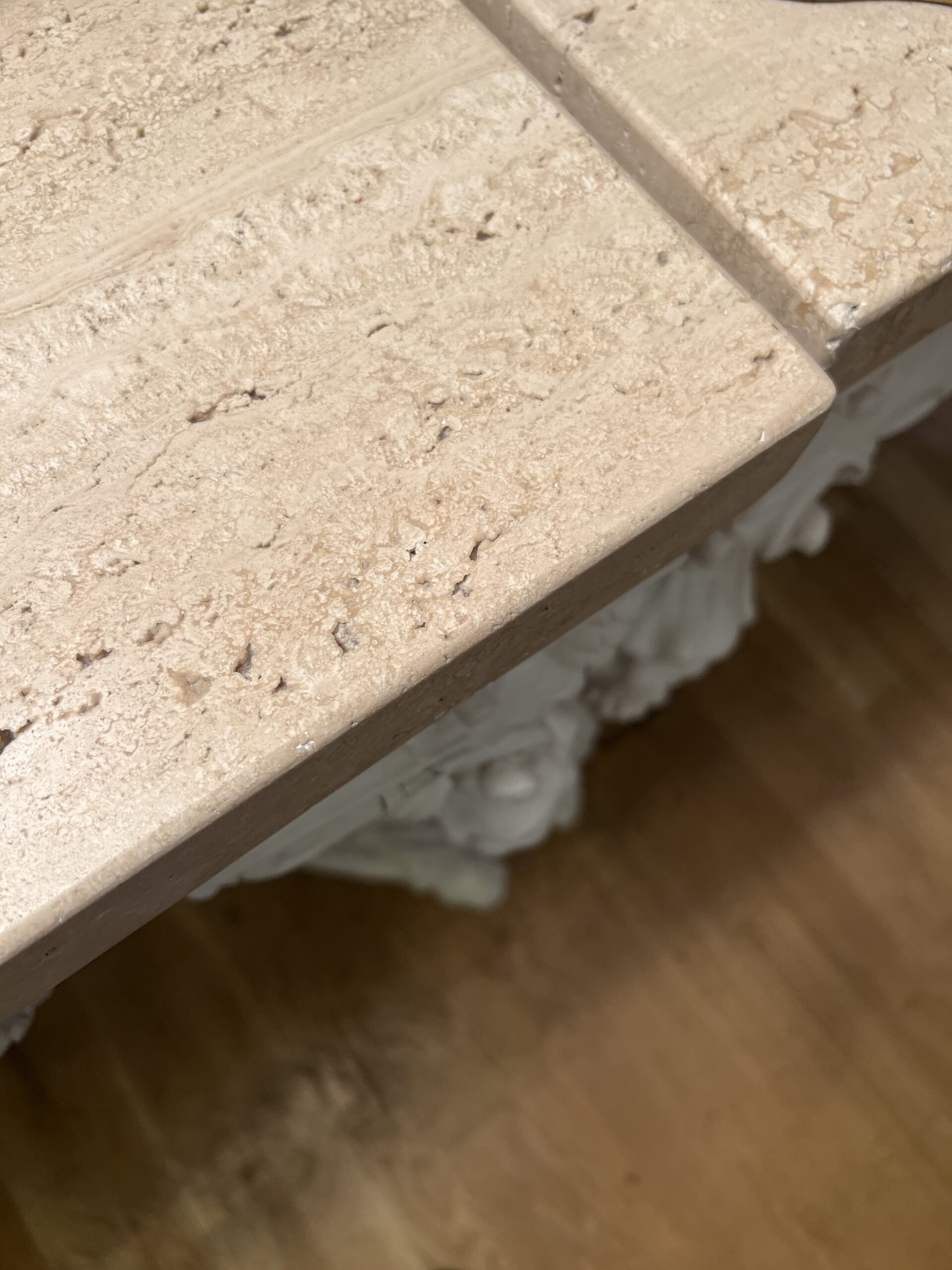 Pair White Lions Head Consoles