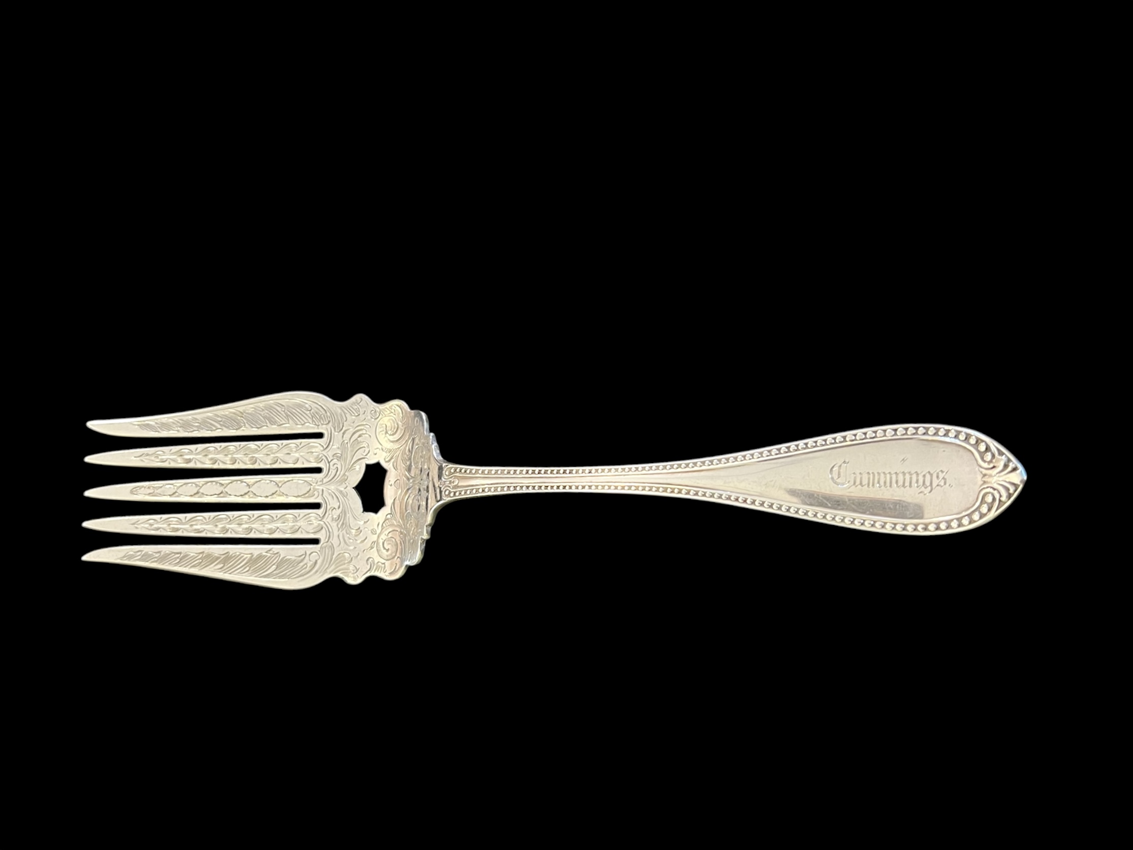 Antique Tiffany Sterling Meat Fork