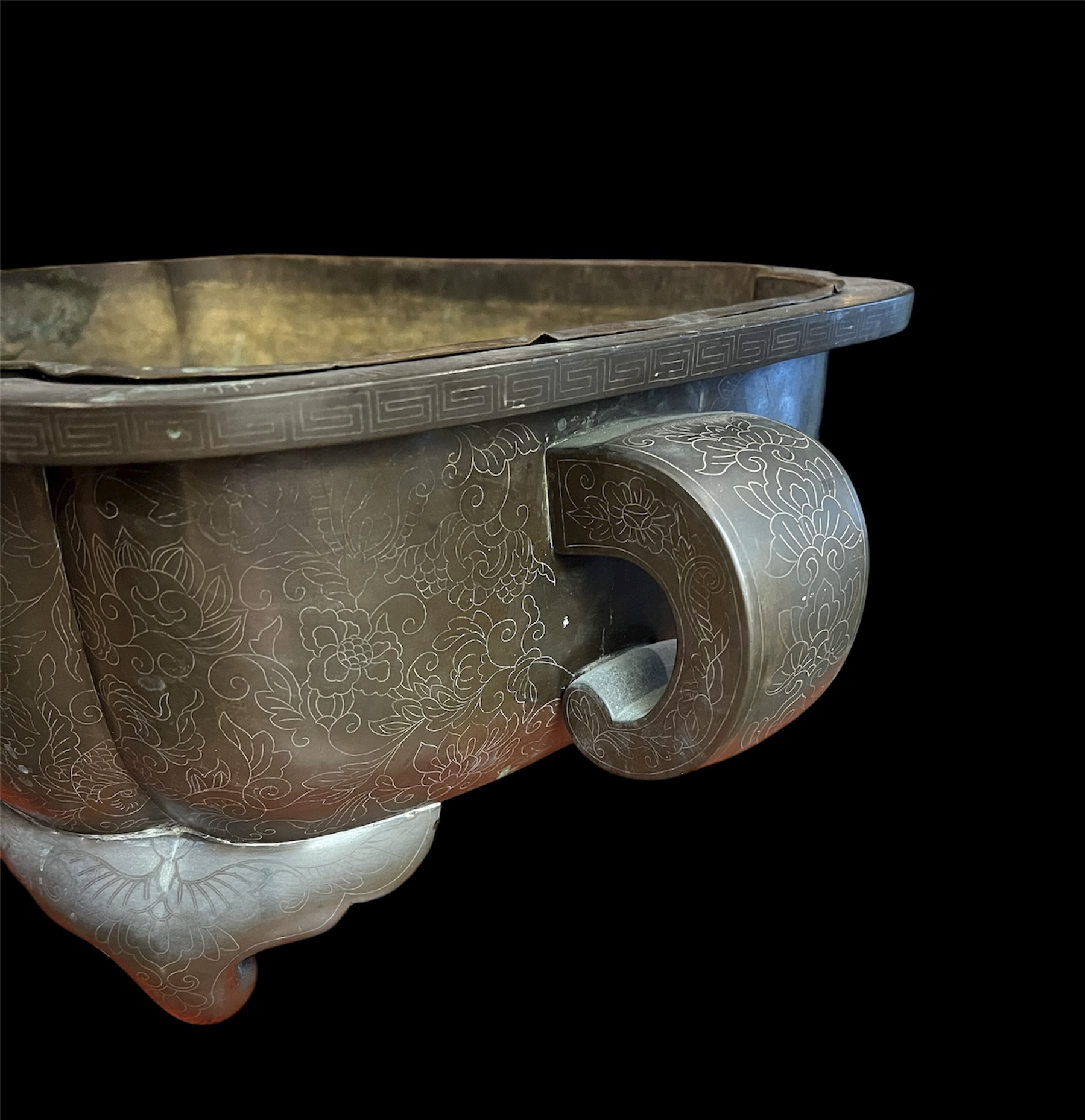 Antique Chinese Bronze Planter - Image 3