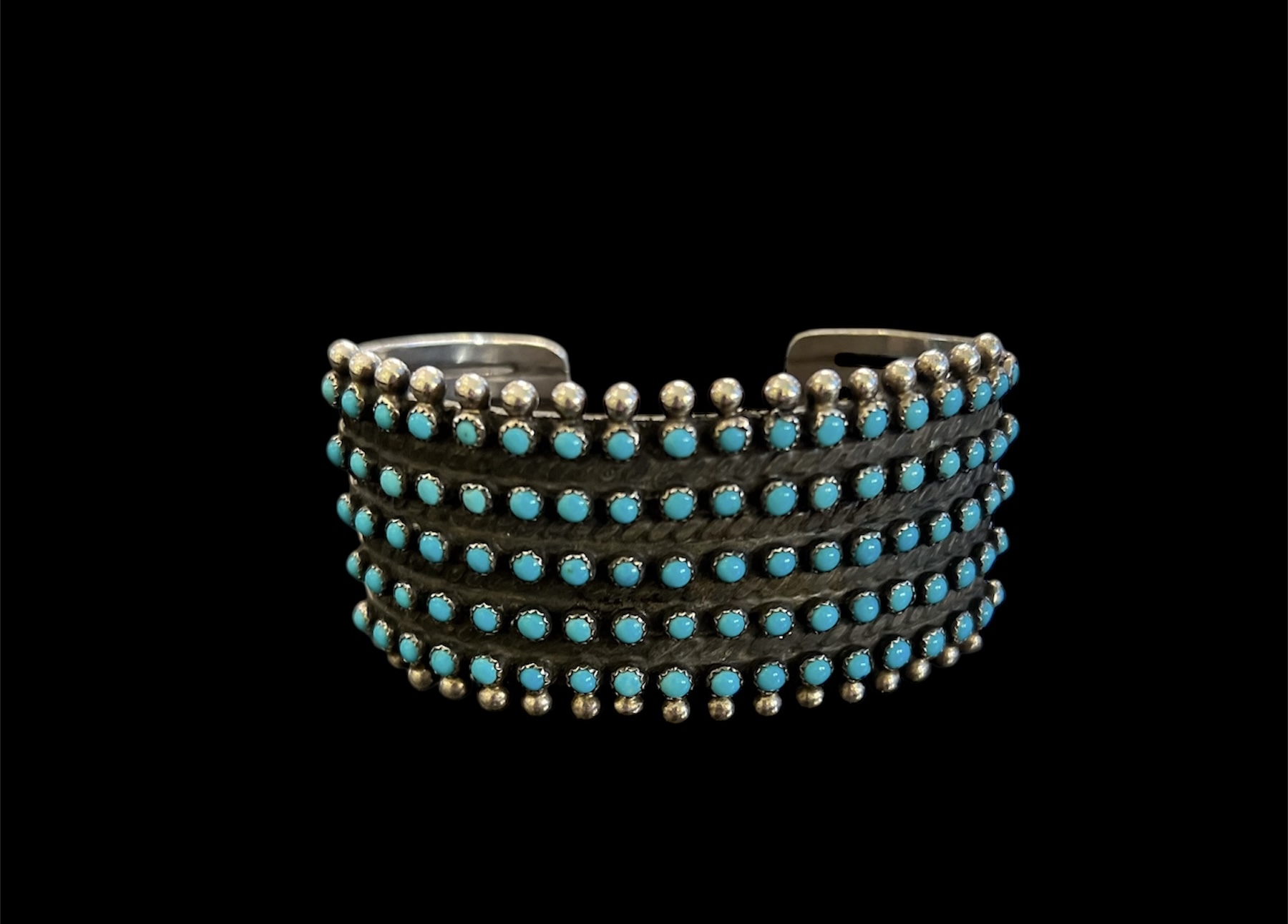 Zuni Petit Point Turquoise Cuff
