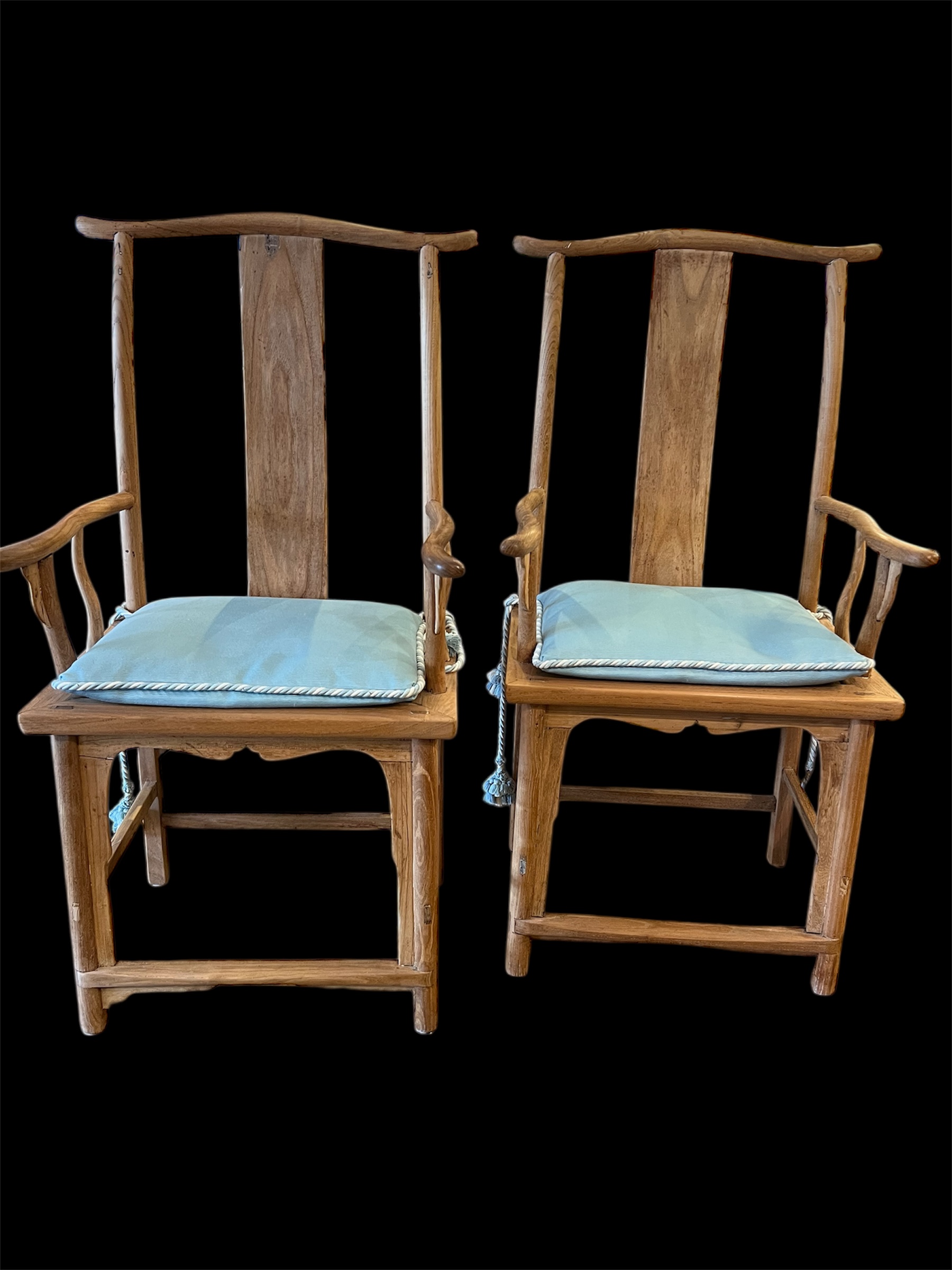 Antique Chinese Yoke Back Arm Chairs
