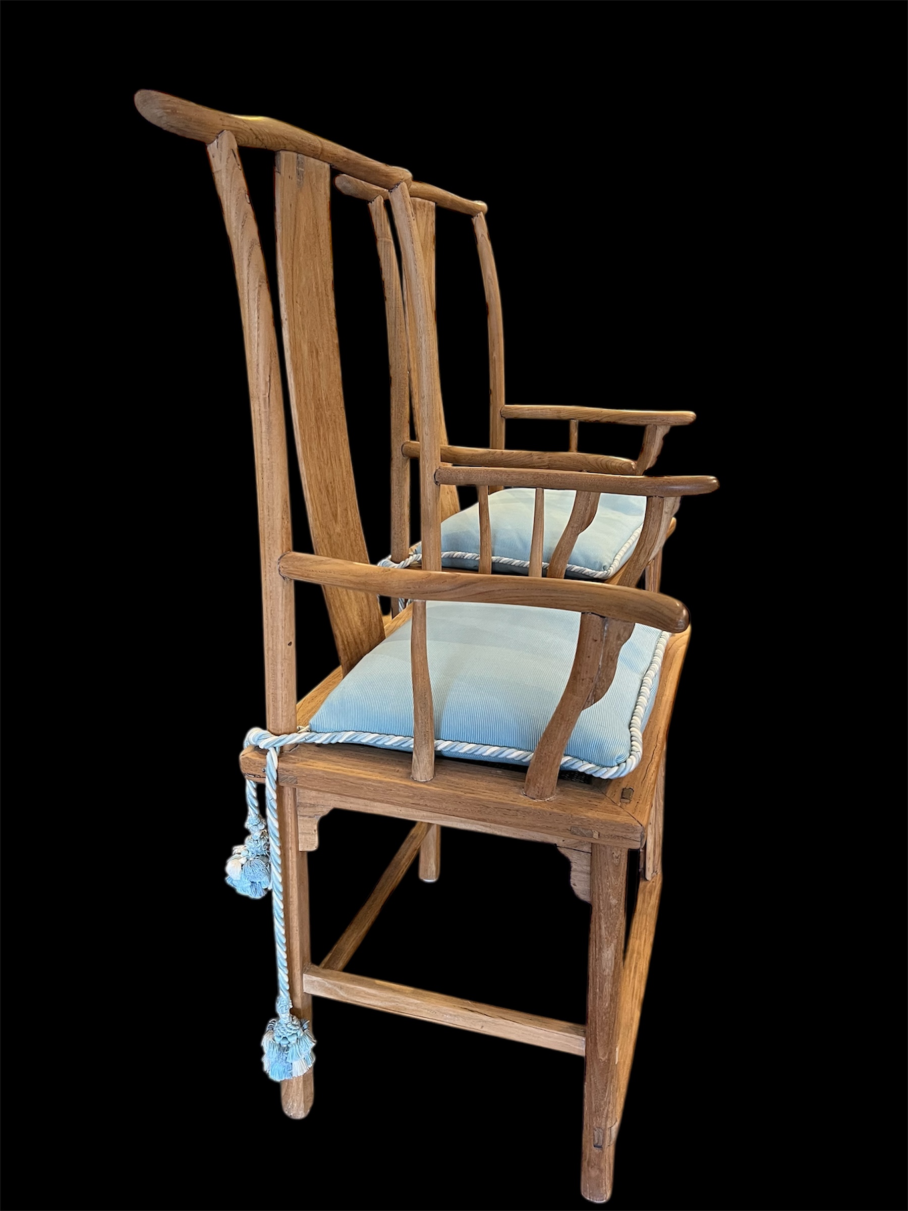 Antique Chinese Yoke Back Arm Chairs