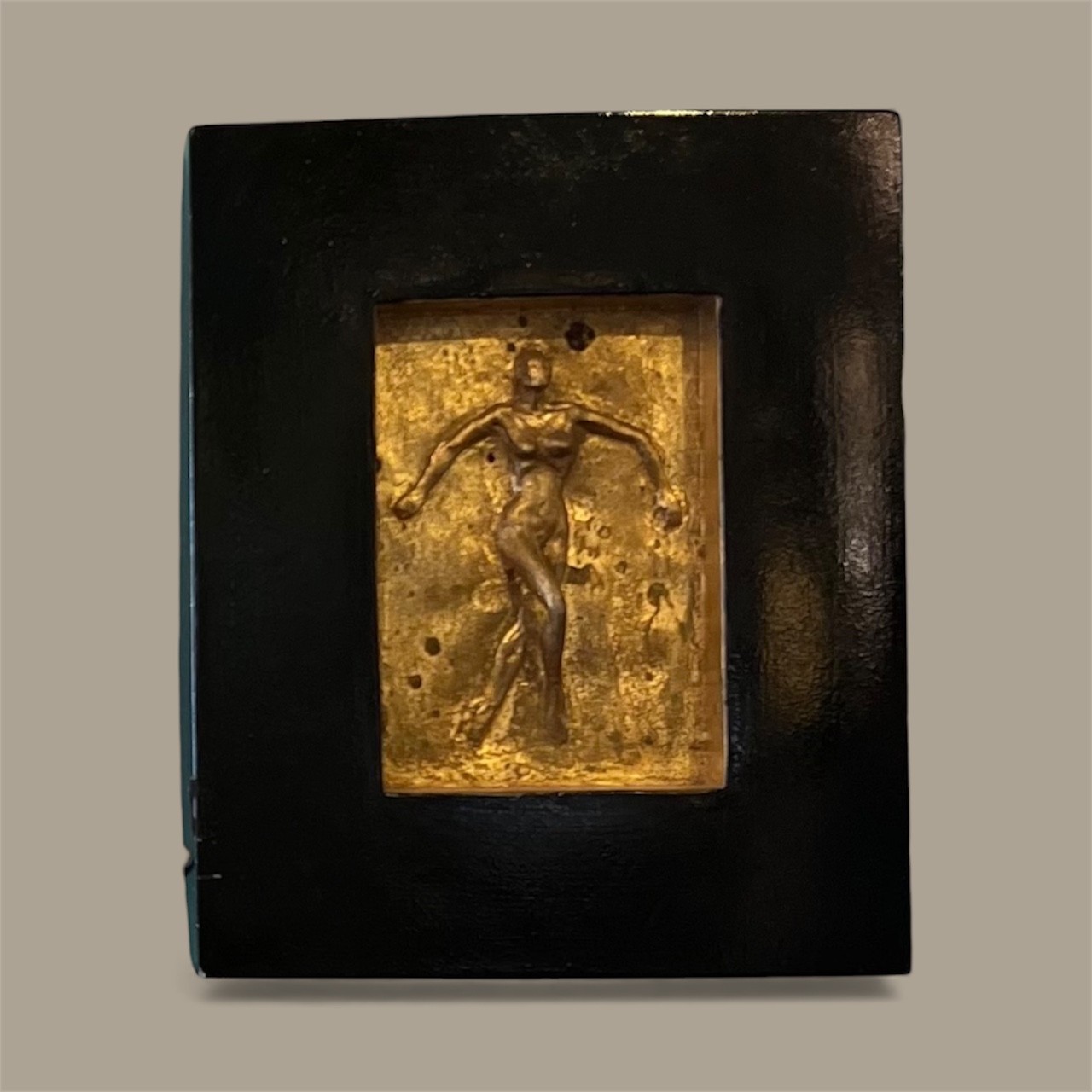 Gold Woman Cast Concrete Plaque