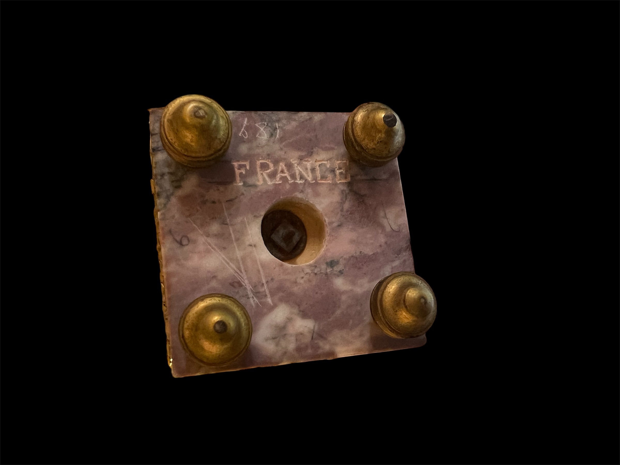 Tiffany Ormolu Blush Marble Garniture - Image 3