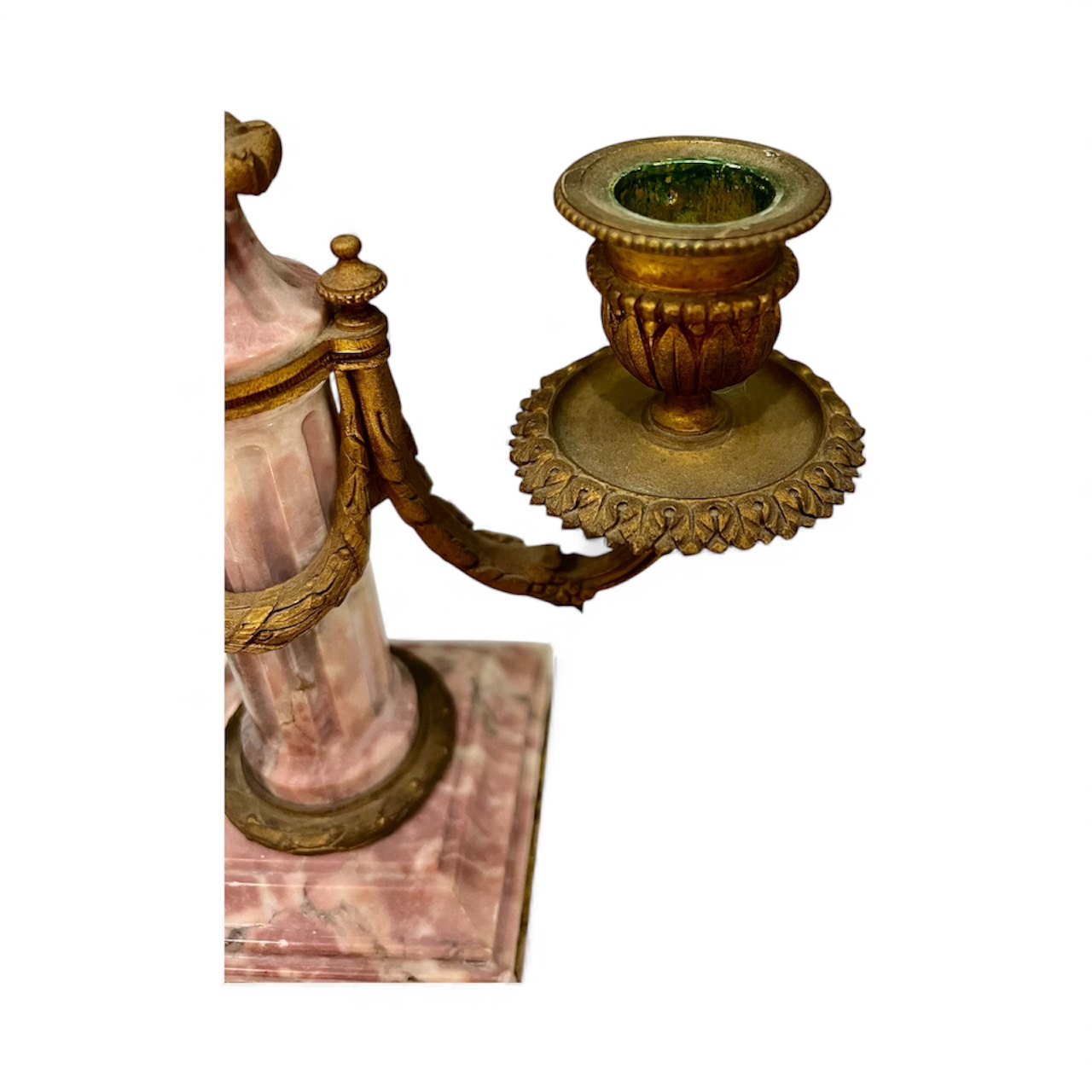 Tiffany Ormolu Blush Marble Garniture