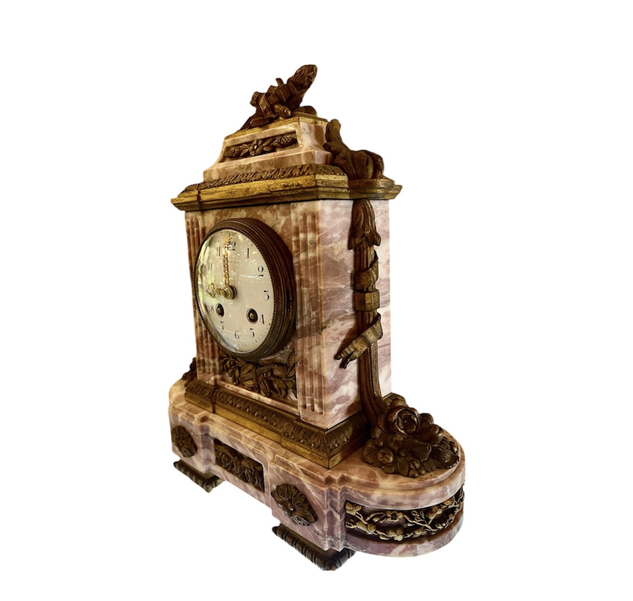 Tiffany Ormolu Blush Marble Garniture - Image 4