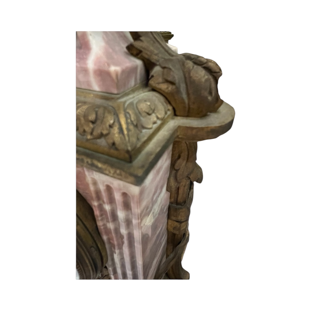 Tiffany Ormolu Blush Marble Garniture